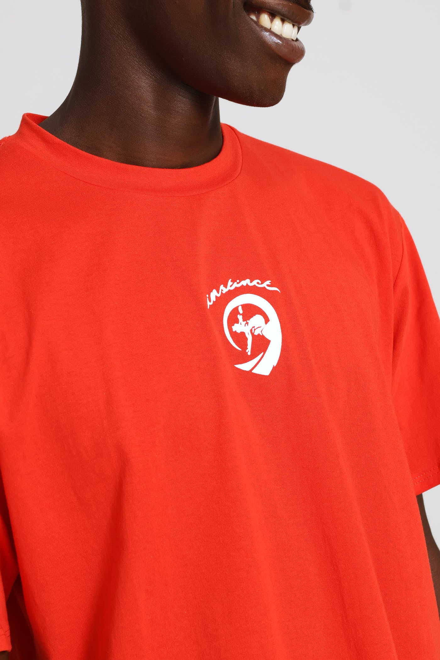 Round Logo Tee - Red - Image 2