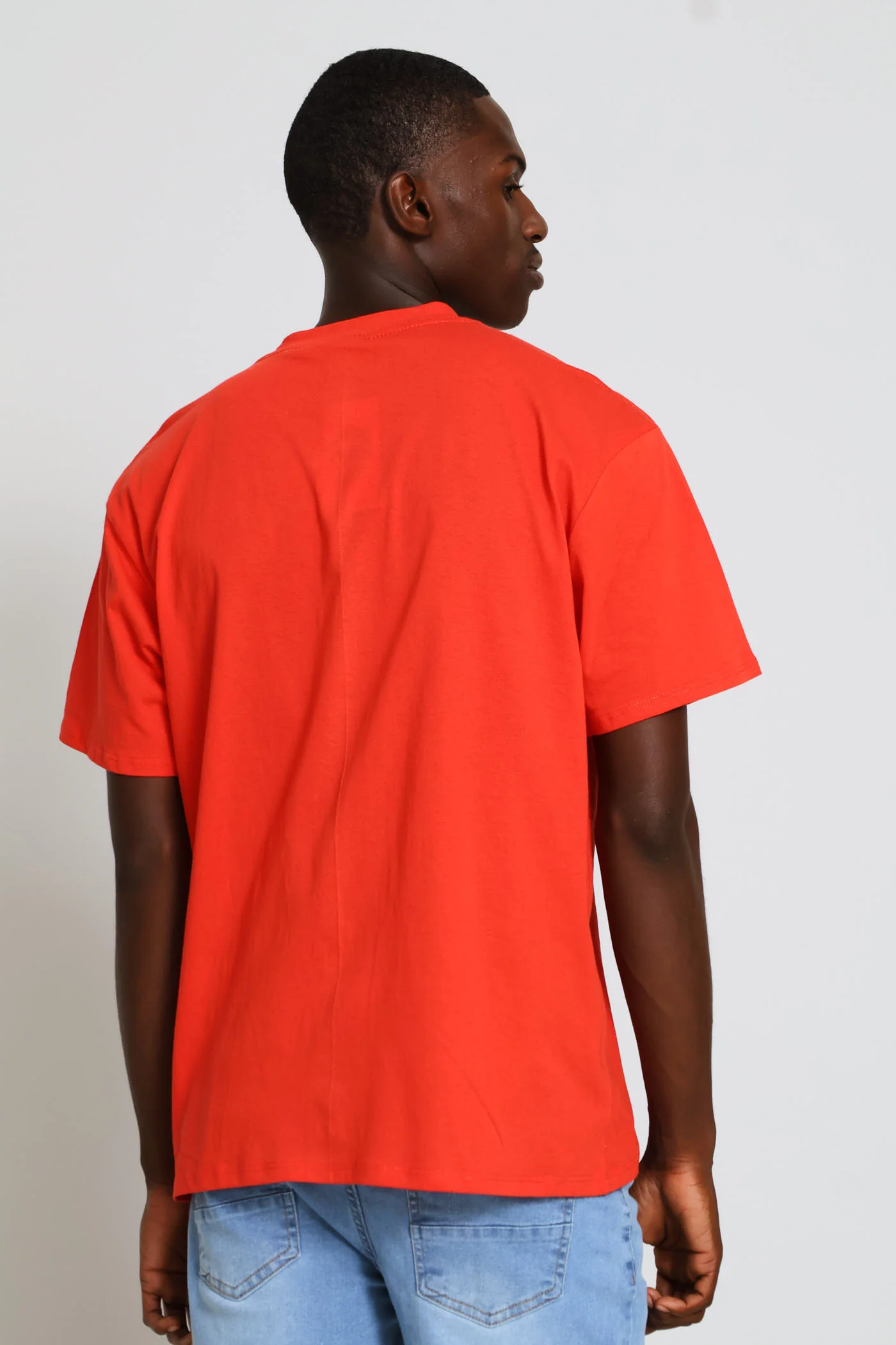 Round Logo Tee - Red - Image 4