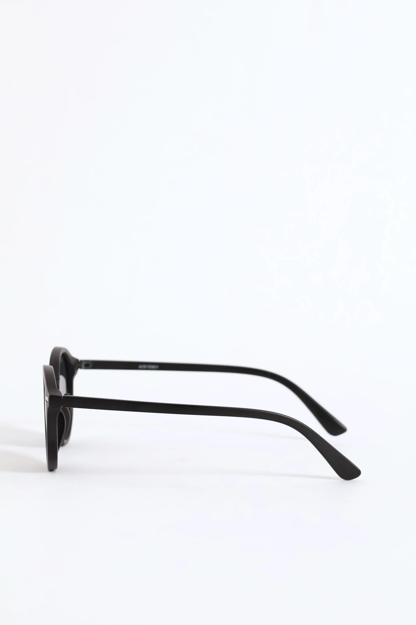 Round Metal Nose Sunglasses - Black - Image 2