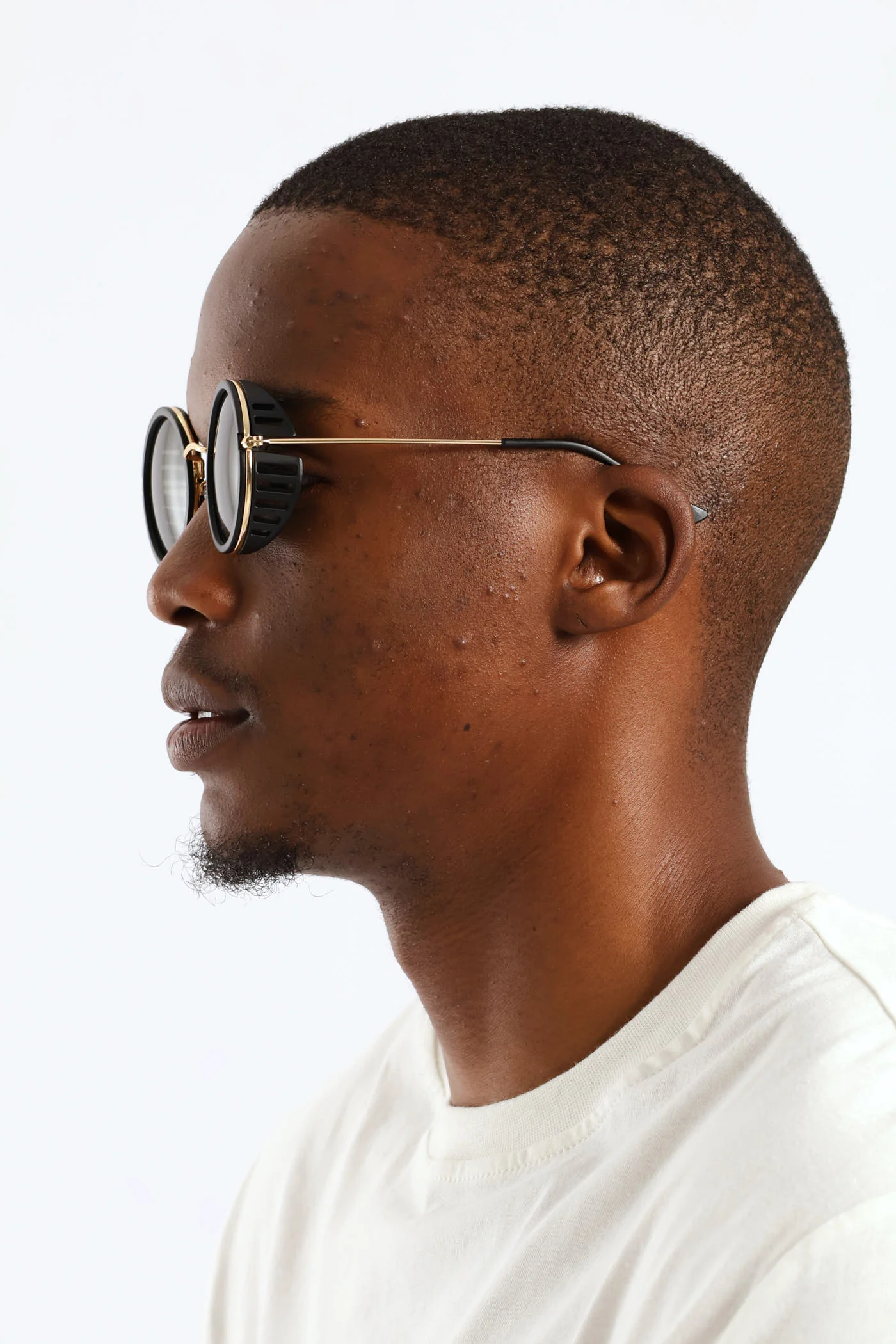 Round Side Winder Sunglasses - Black - Image 3