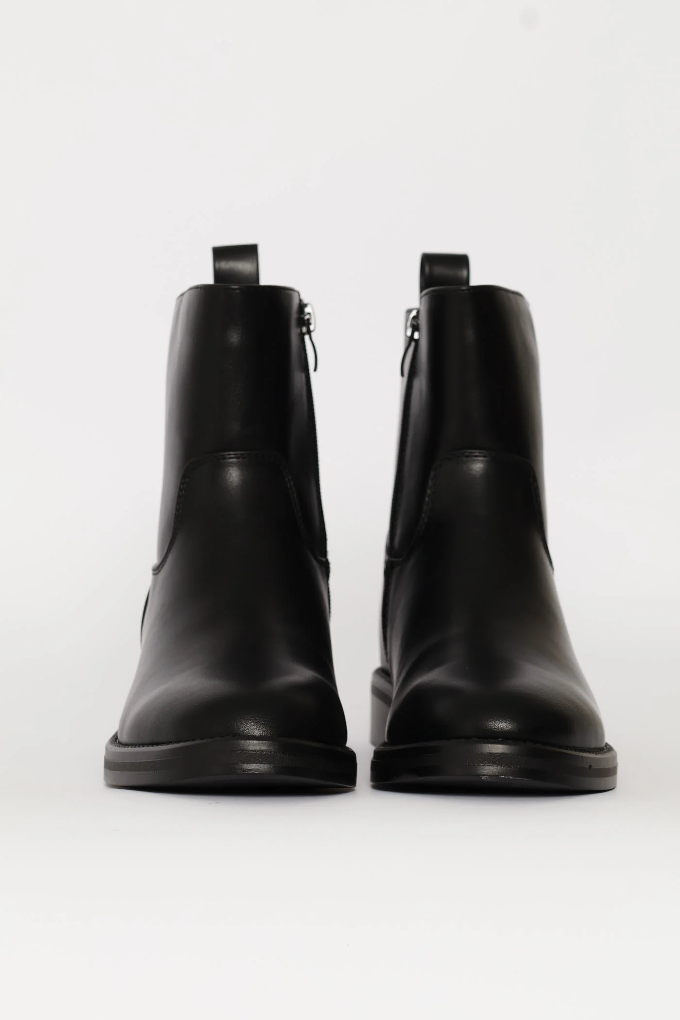 Round Toe Ankle Boot - Black - Image 3