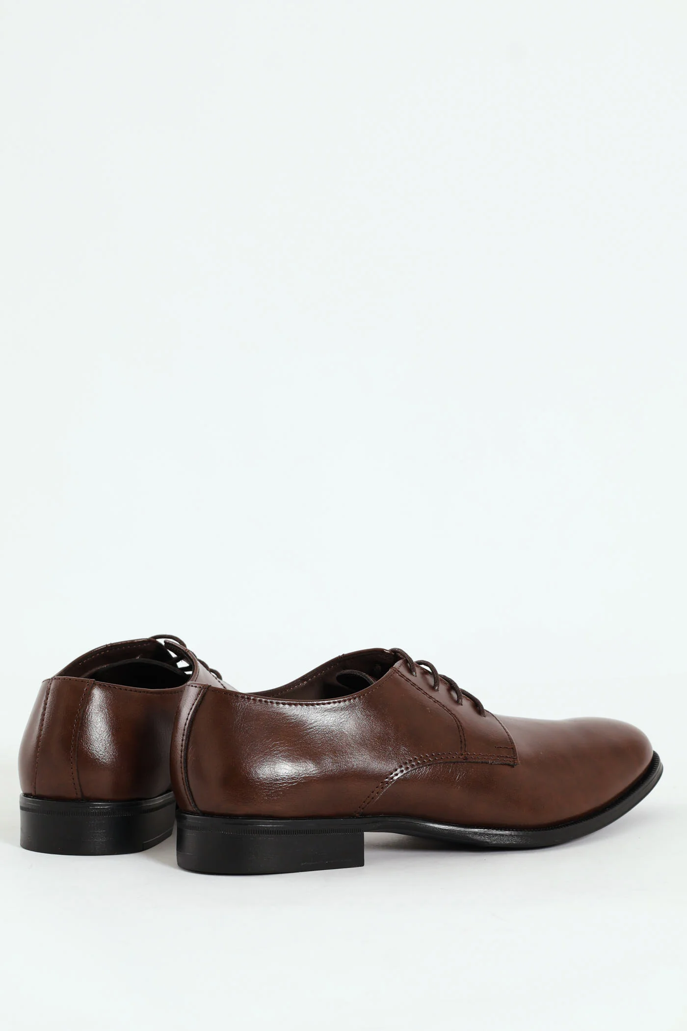 Round Toe Lace Up Formal Shoe - Chocolate - Image 2