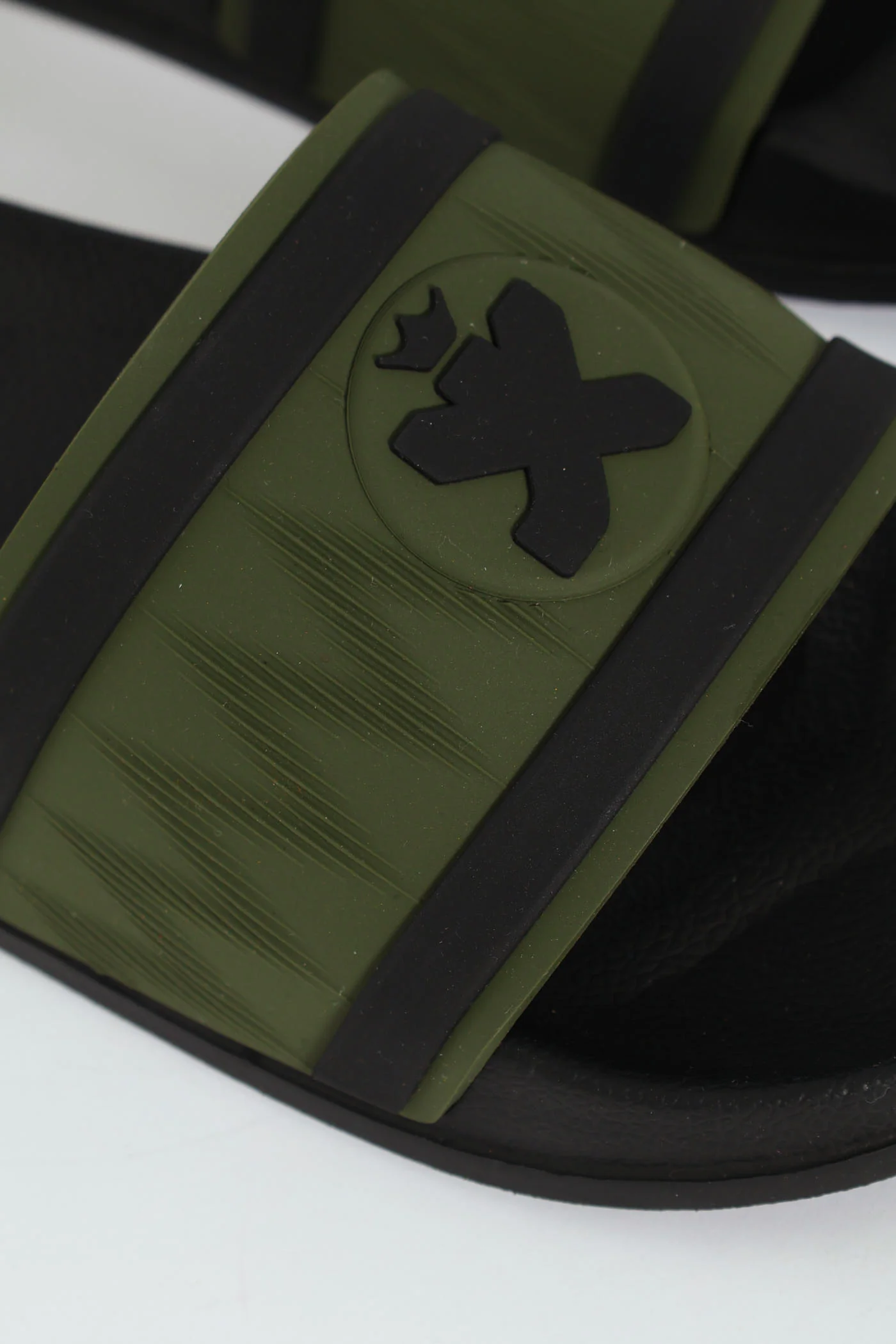 Rubber Upper Pool Slide - Olive - Image 2