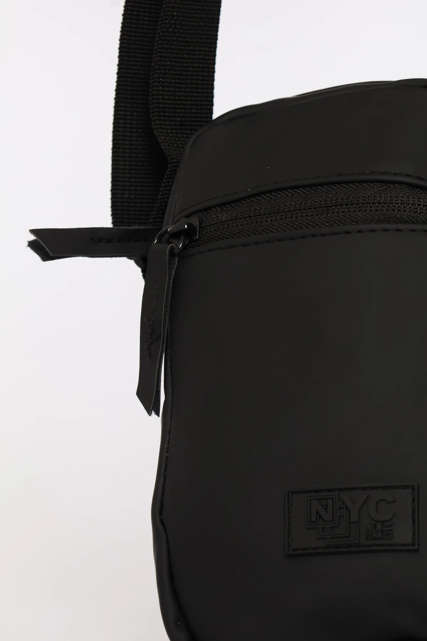 Rubberized Crossbody Bag - Black - Image 2