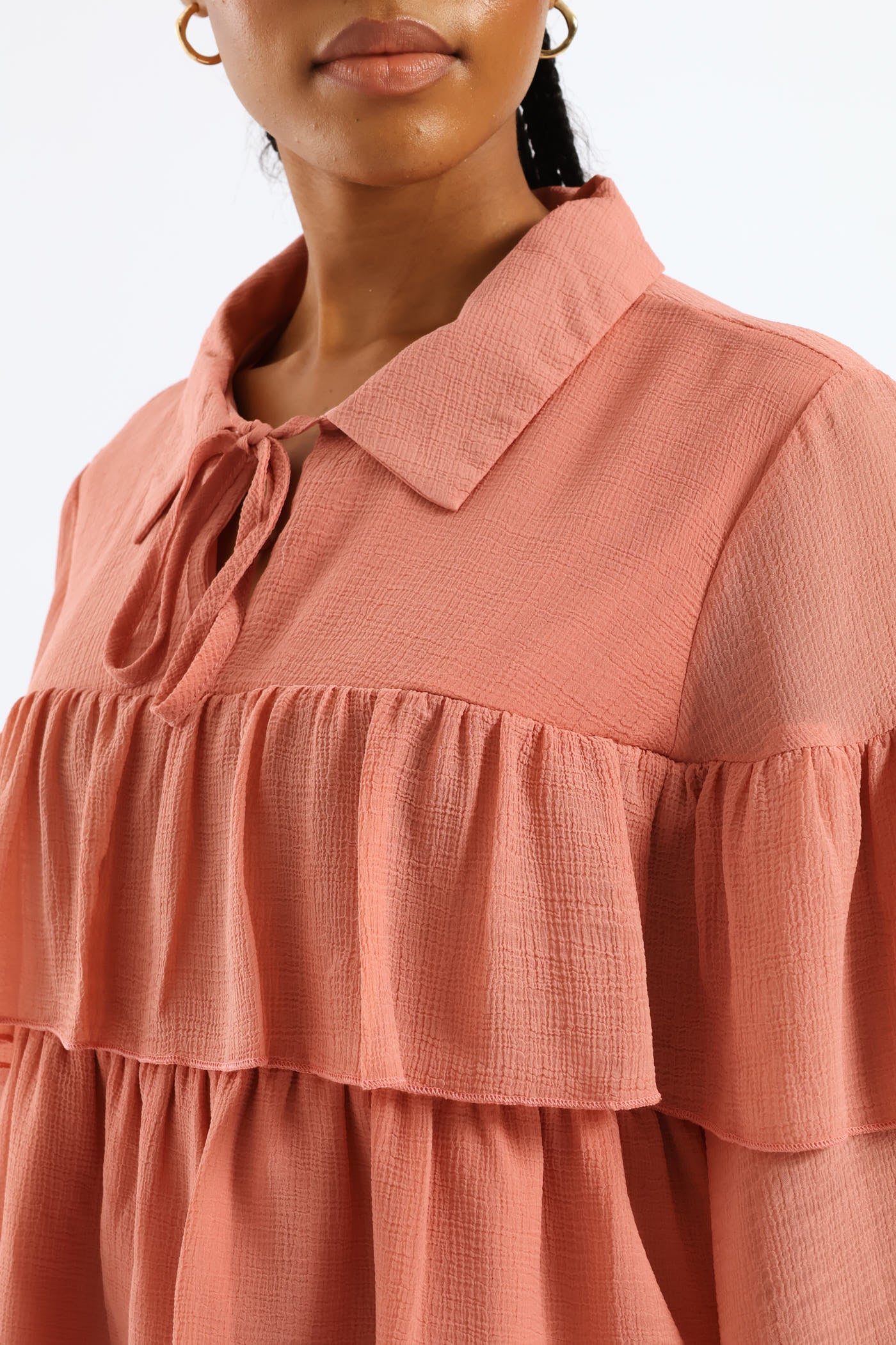 Ruffle Rara Blouse - Blush - Image 2