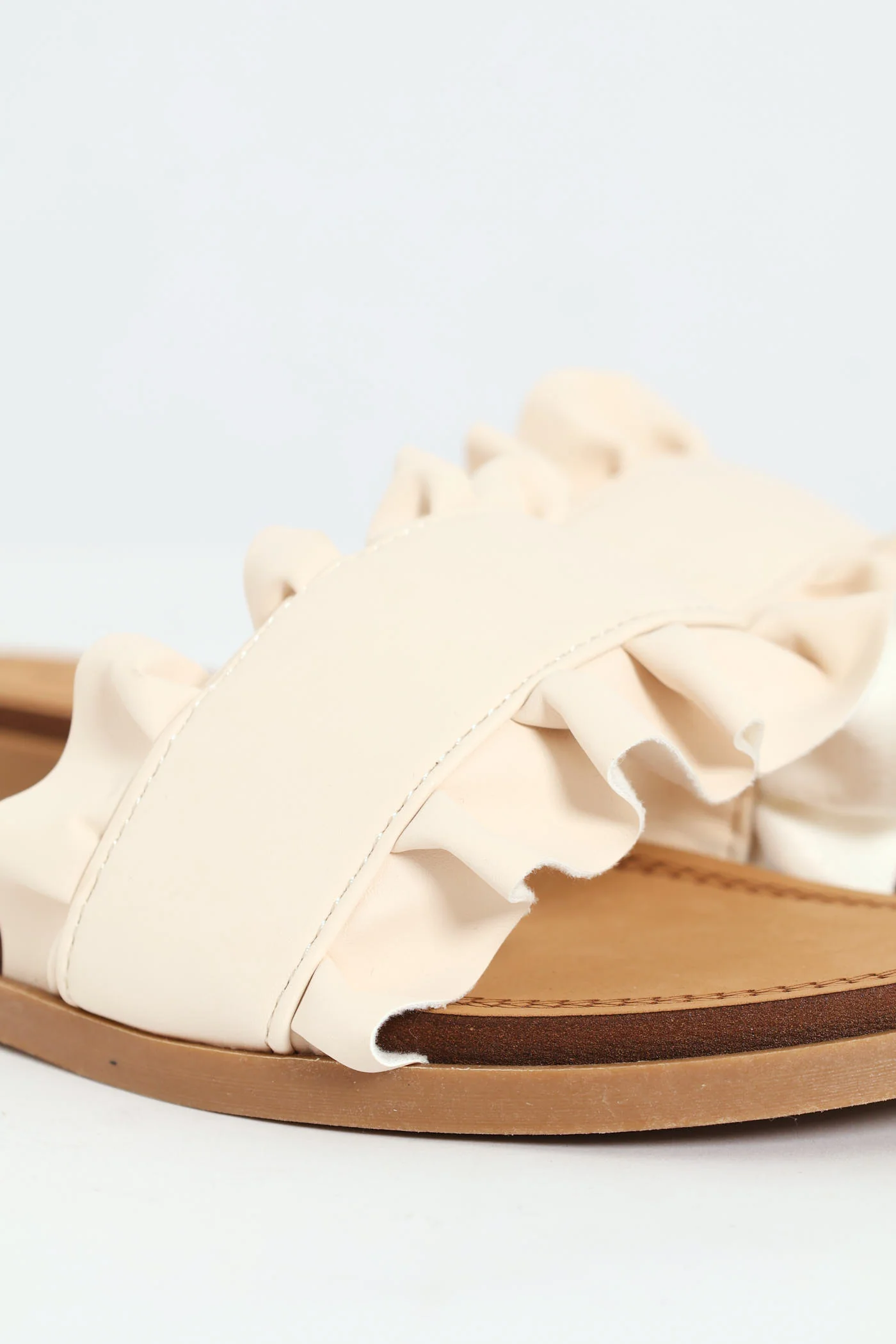 Ruffled Sandal - Off White - Image 2