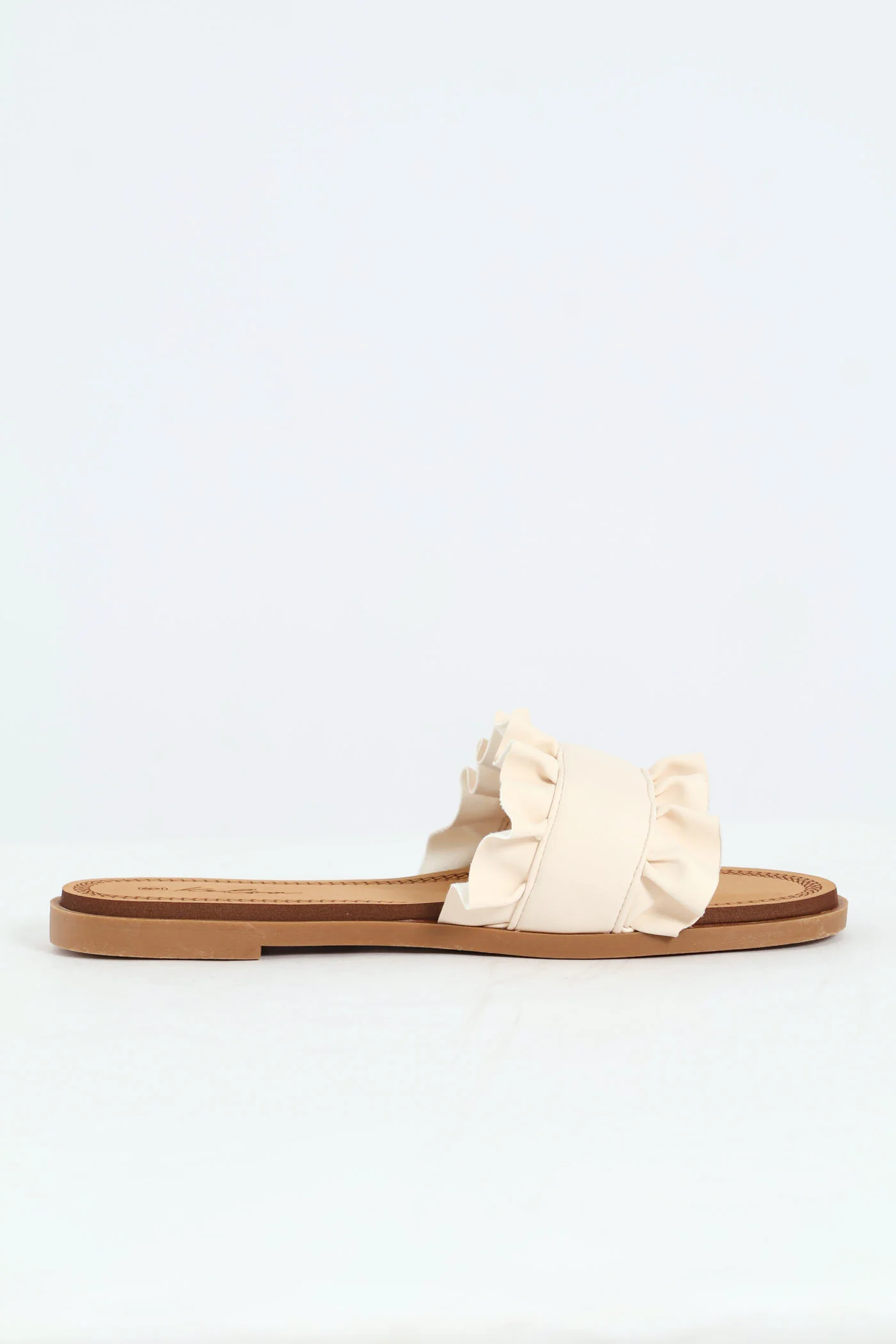 Ruffled Sandal - Off White - Image 3