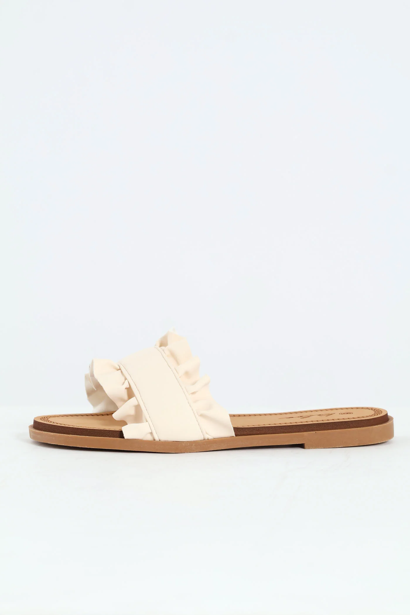 Ruffled Sandal - Off White - Image 4
