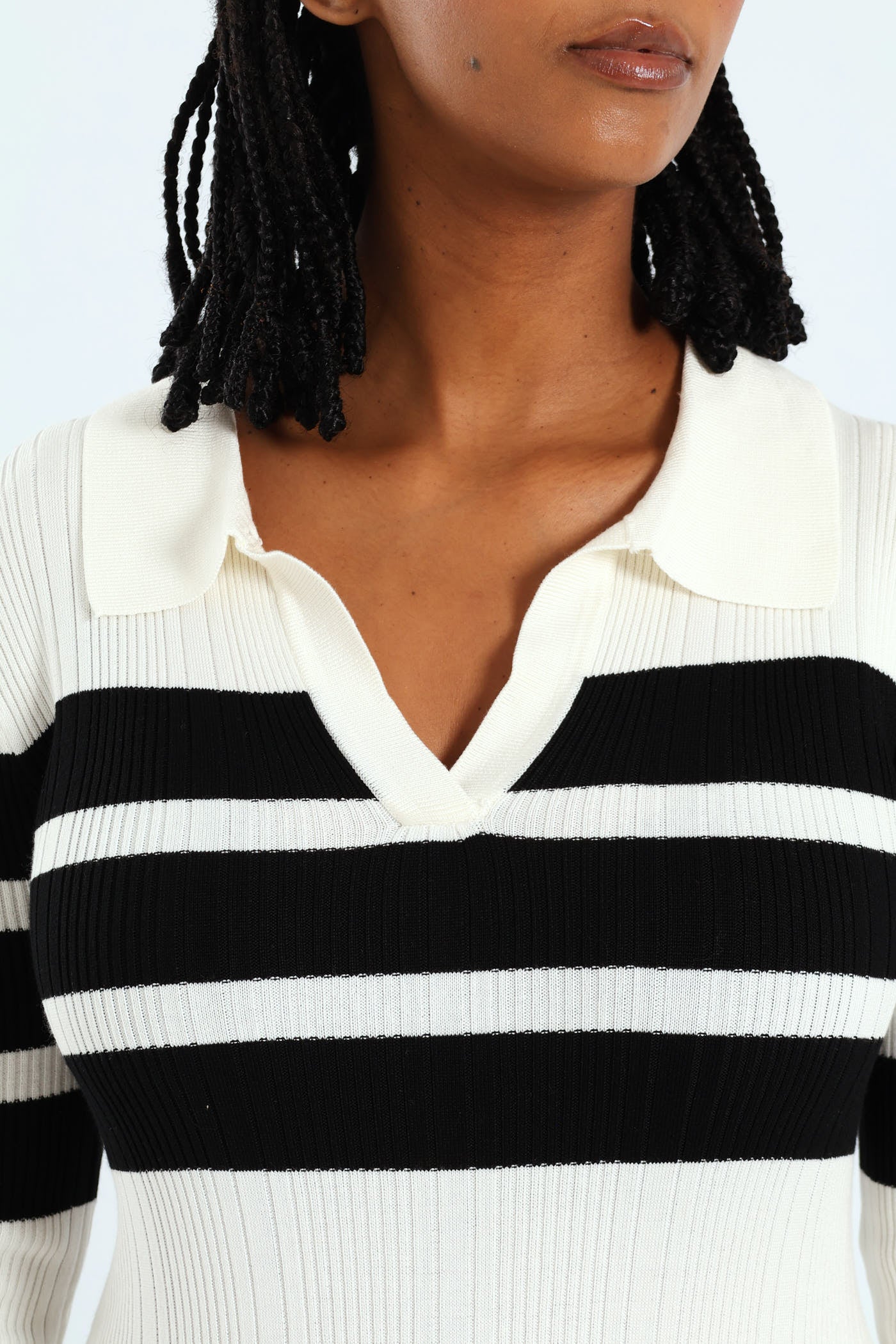 Rugby Jersey Maxi Dress - Cream/Black - Image 3