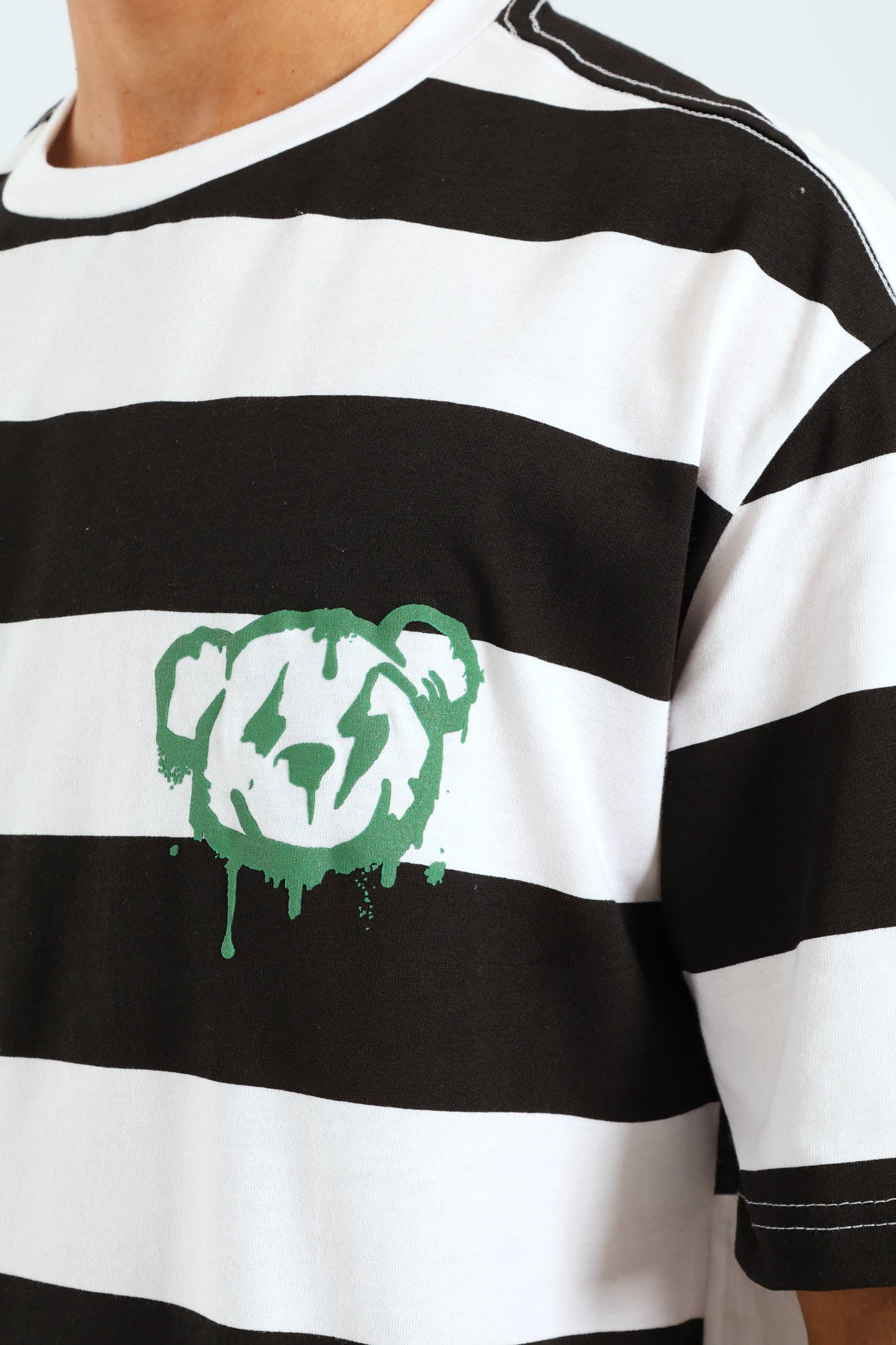 Rugby Stripe Tee - Black - Image 3