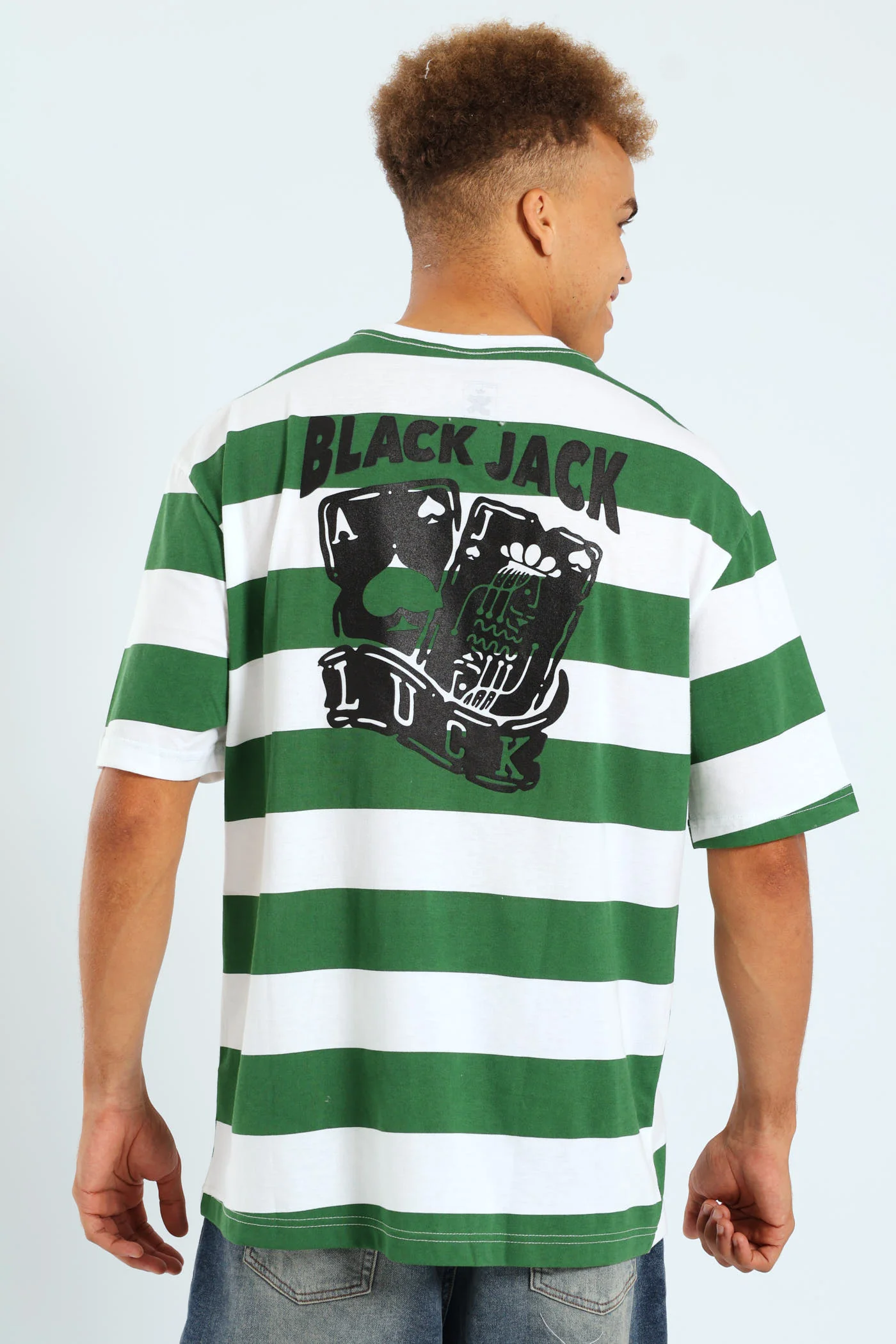 Rugby Stripe Tee - Green - Image 2