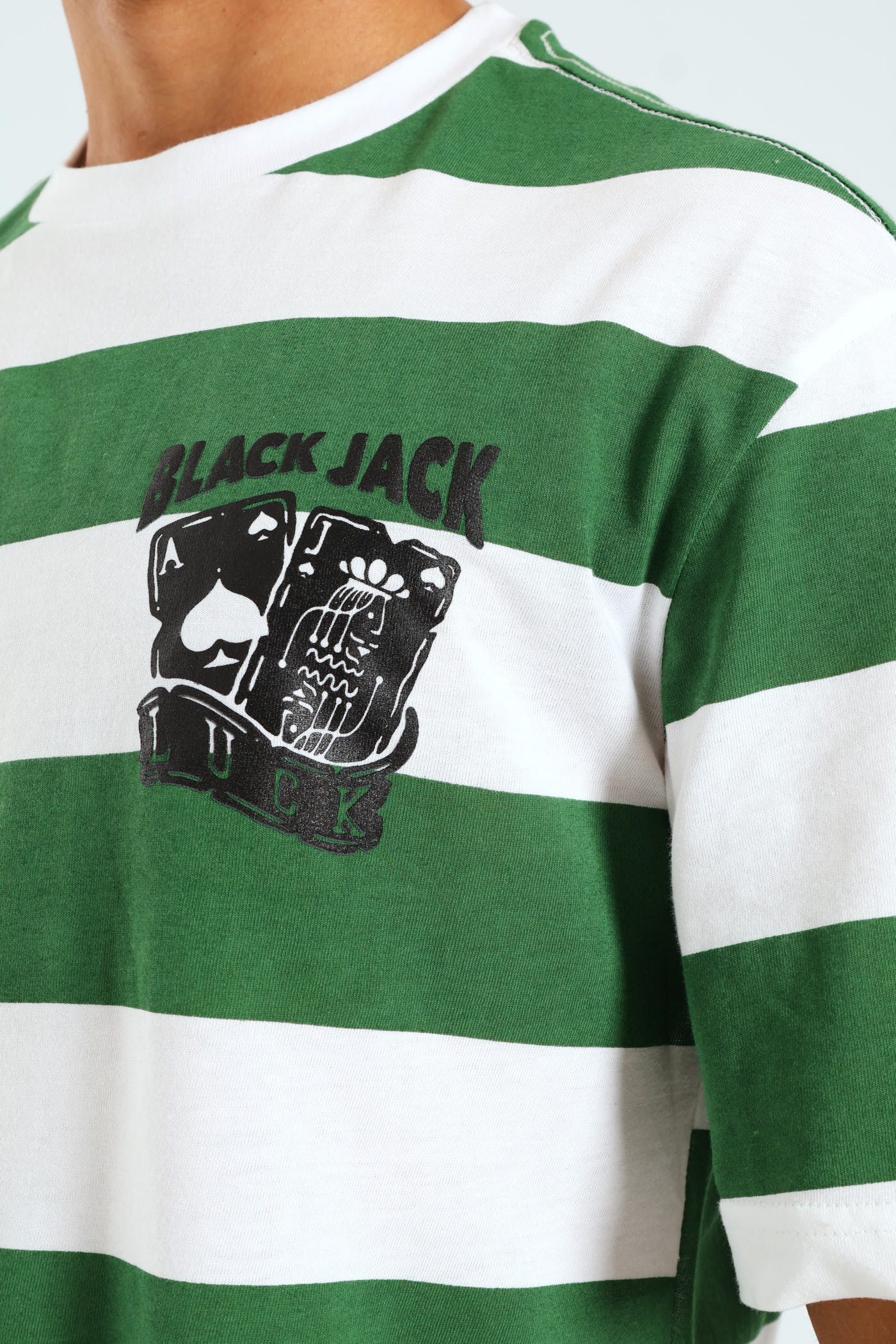 Rugby Stripe Tee - Green - Image 3