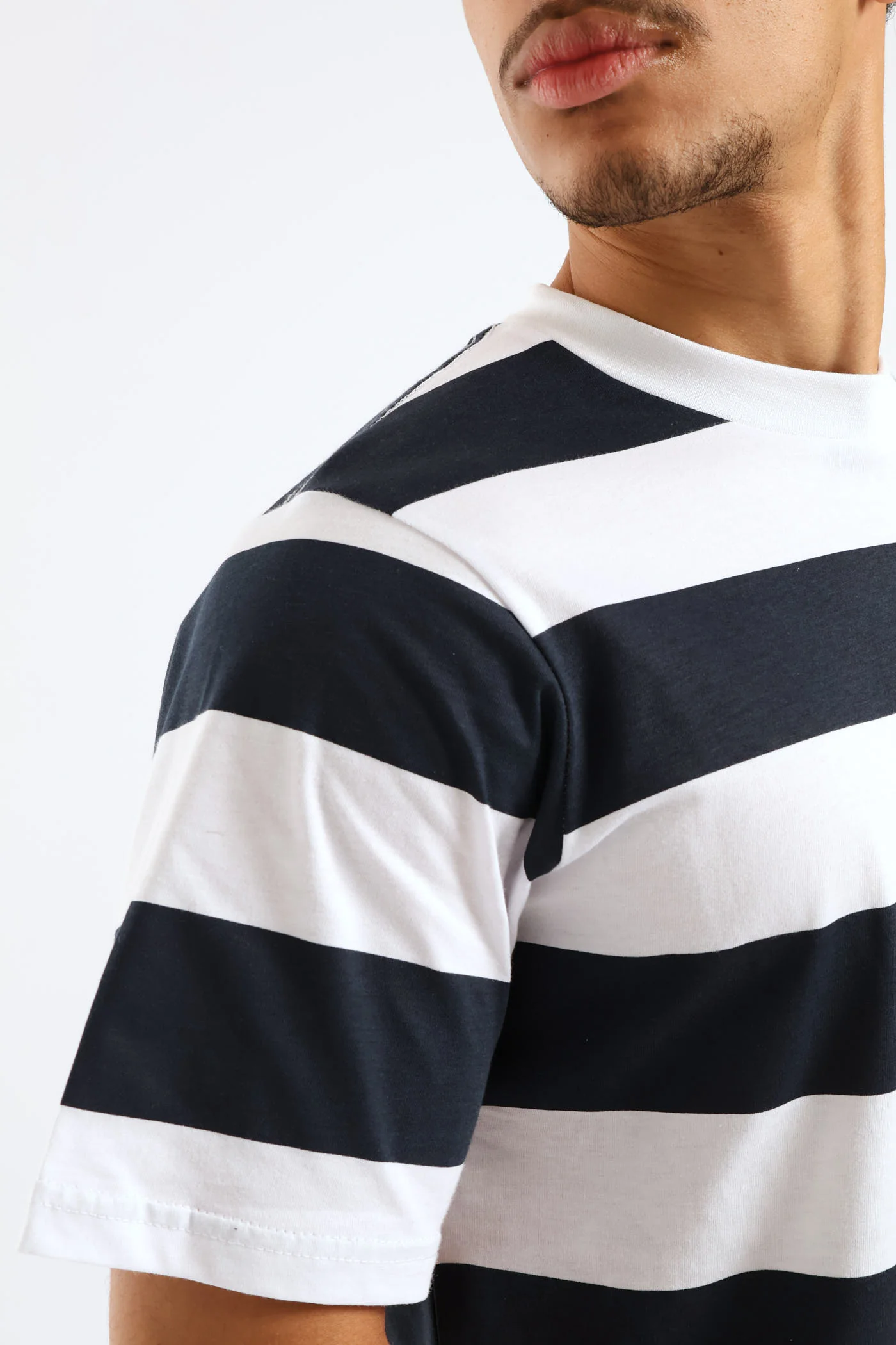 Rugby Striped Tee - Navy/White - Image 2