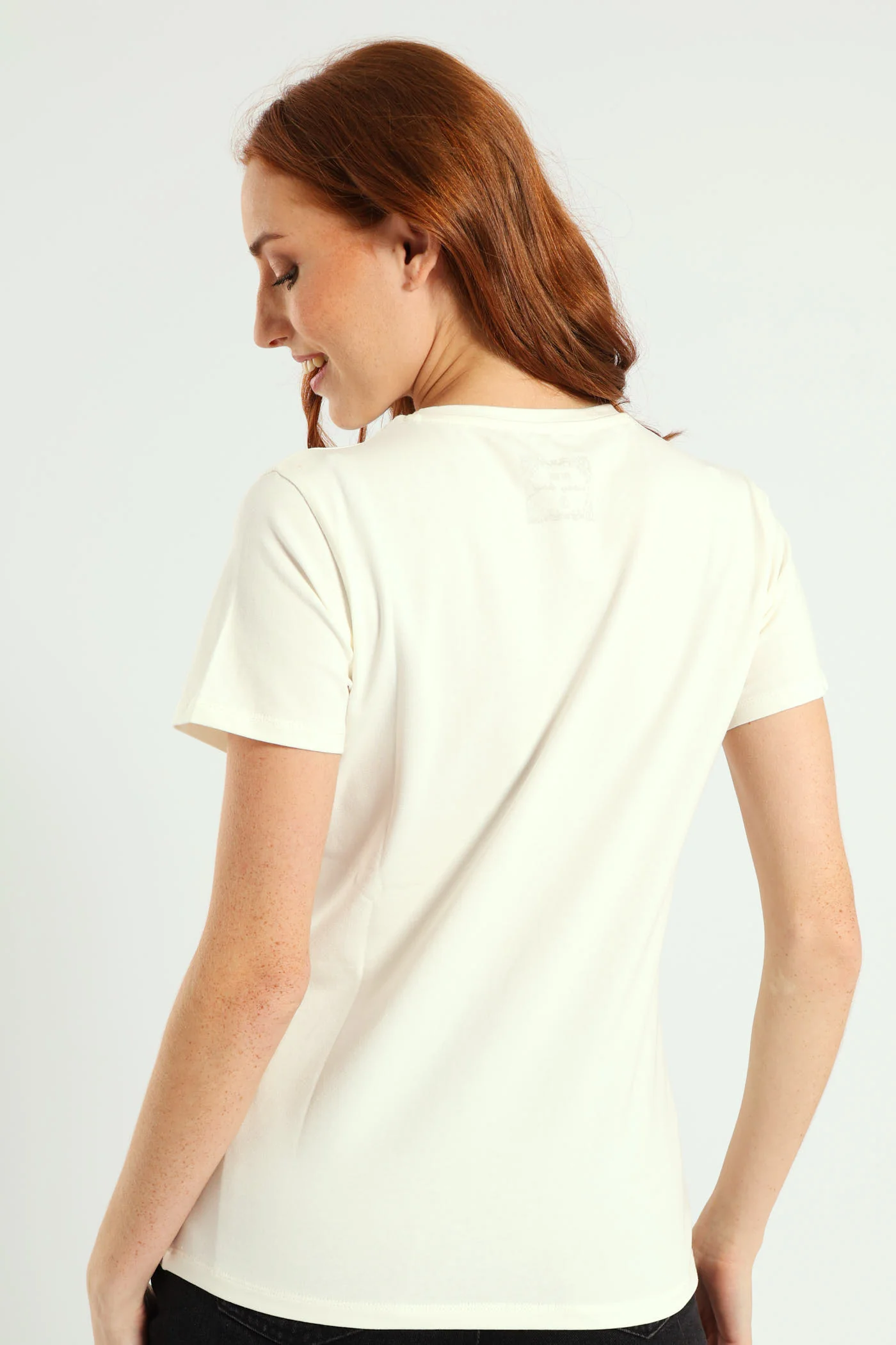 Rumours Regular Fit Pearl & Bling Logo Top - White - Image 3