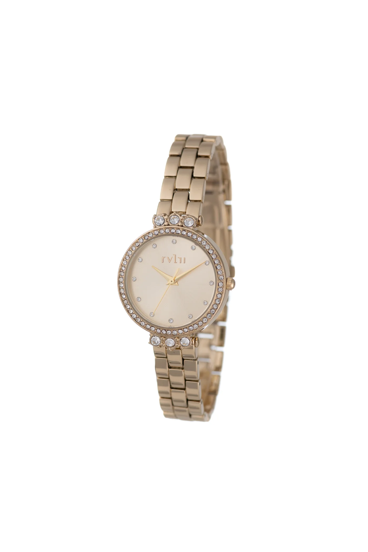 Ladies 30mm Case Gold Metal Band Watch - Gold - Image 3