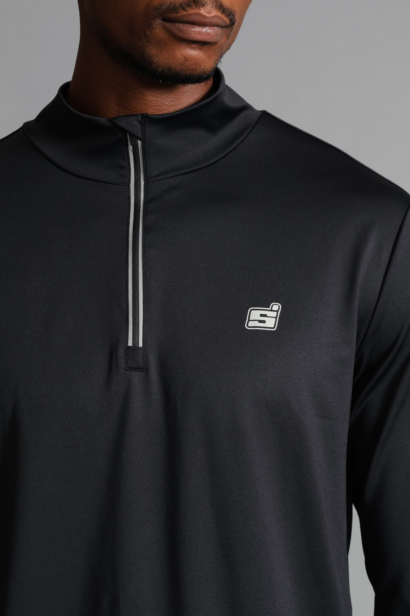 S ACTIVE 1/4 ZIP Active Top - Black - Image 2