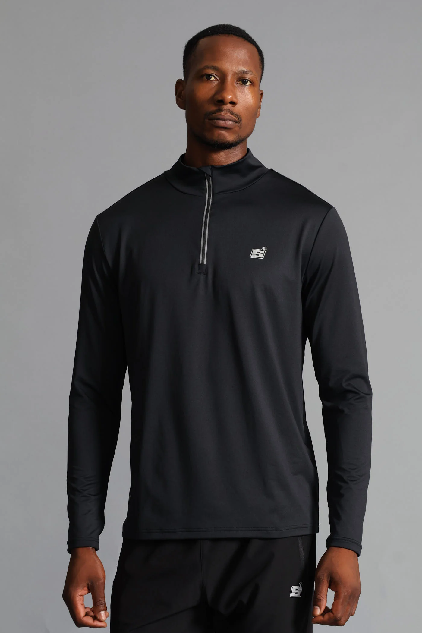 S ACTIVE 1/4 ZIP Active Top - Black - Image 3