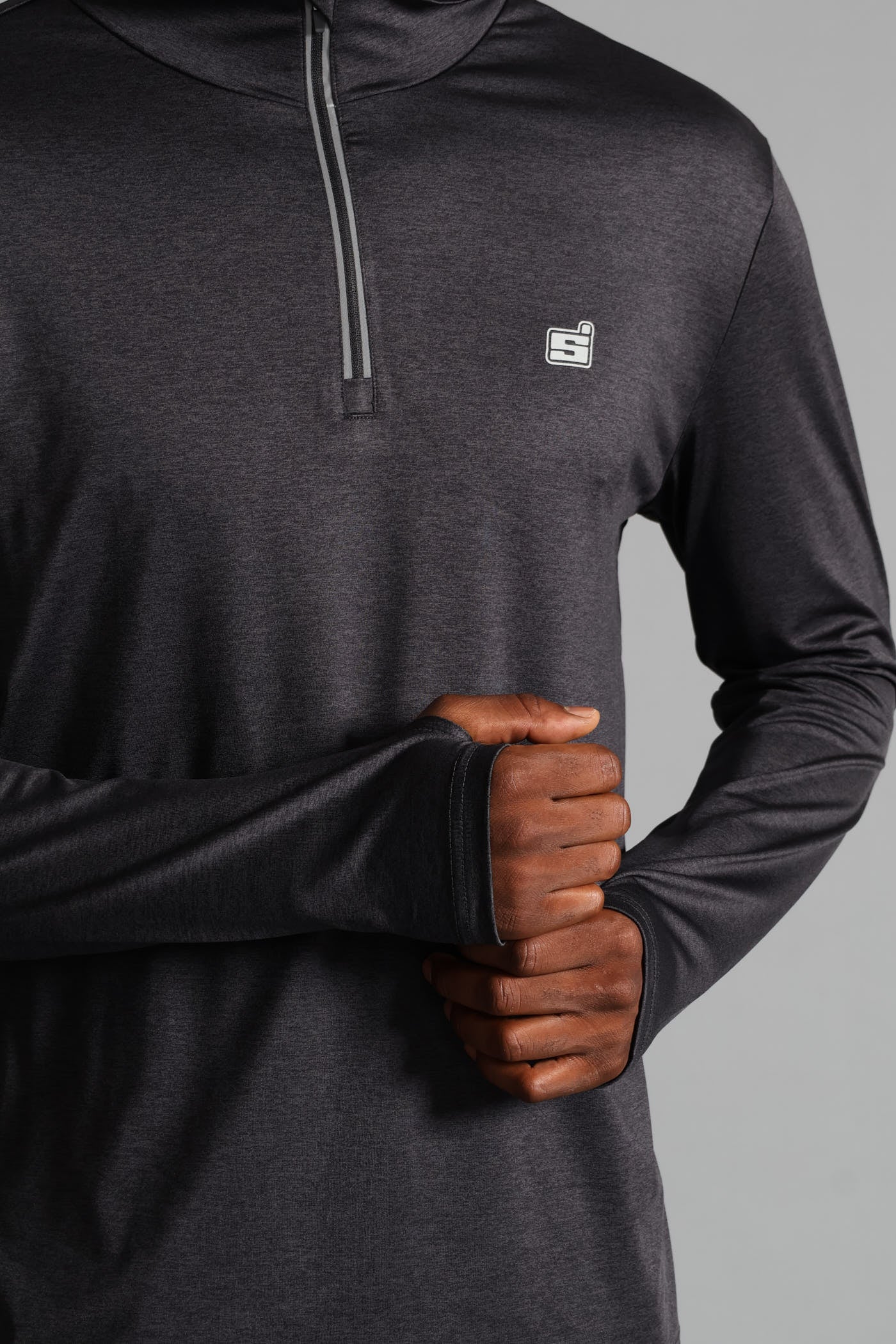 S ACTIVE 1/4 ZIP Active Top - Charcoal - Image 3