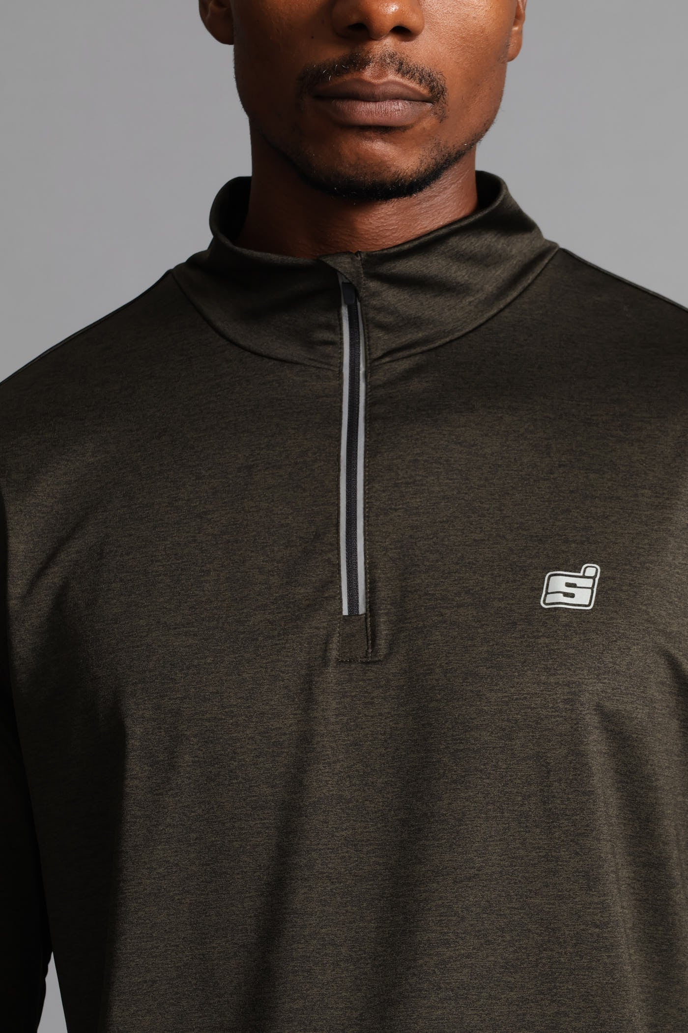 S ACTIVE 1/4 ZIP Active Top - Fatigue - Image 3