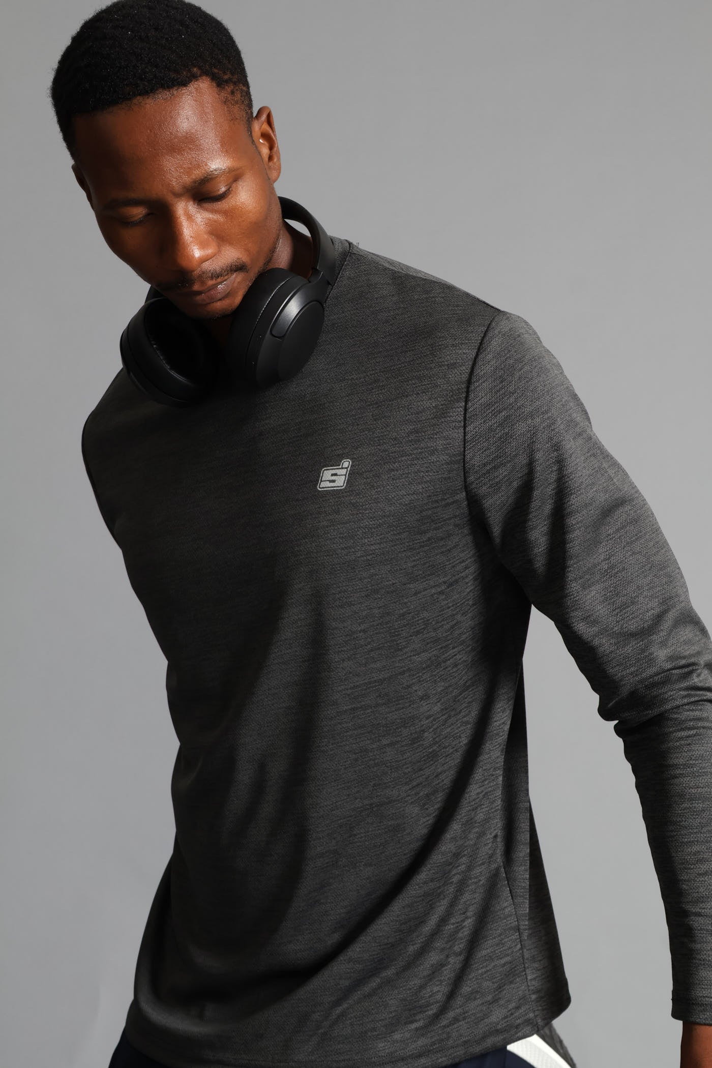 S ACTIVE Performance Long Sleeve T-Shirt - Charcoal - Image 2