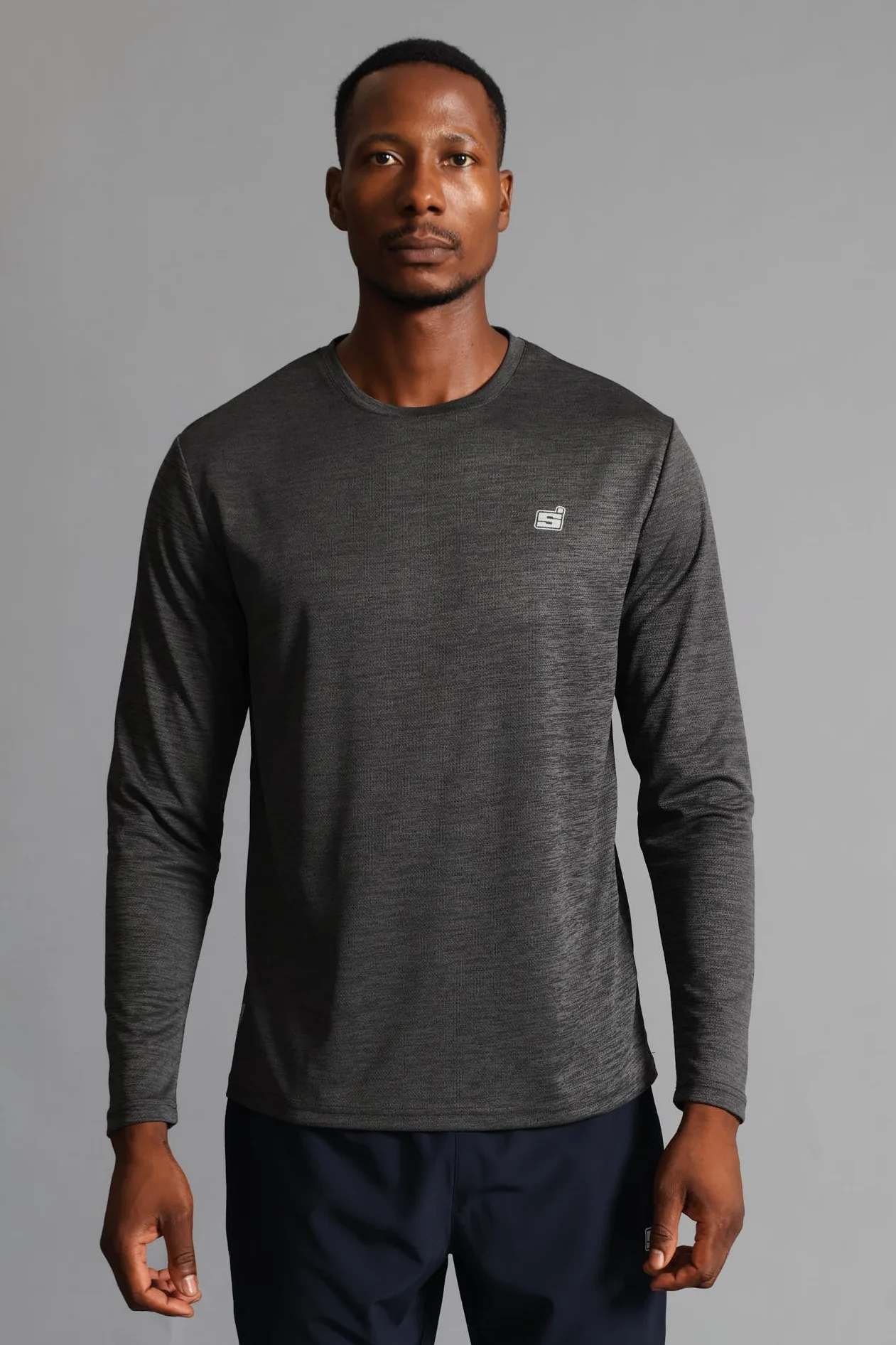 S ACTIVE Performance Long Sleeve T-Shirt - Charcoal - Image 3
