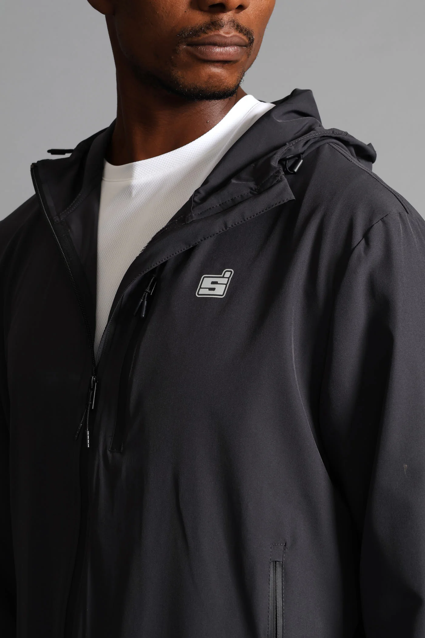 S ACTIVE ZIP Through Jacket  - Charcoal - Image 2