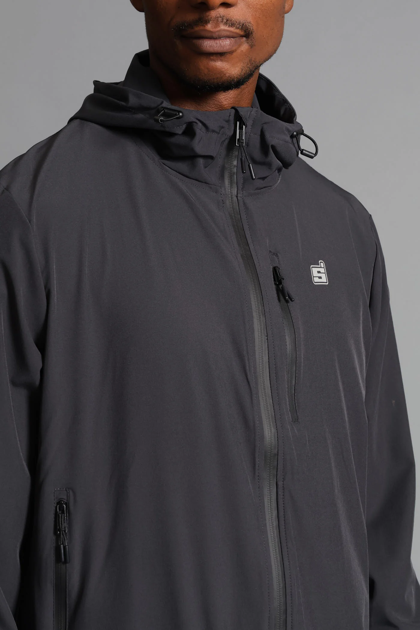 S ACTIVE ZIP Through Jacket  - Charcoal - Image 3