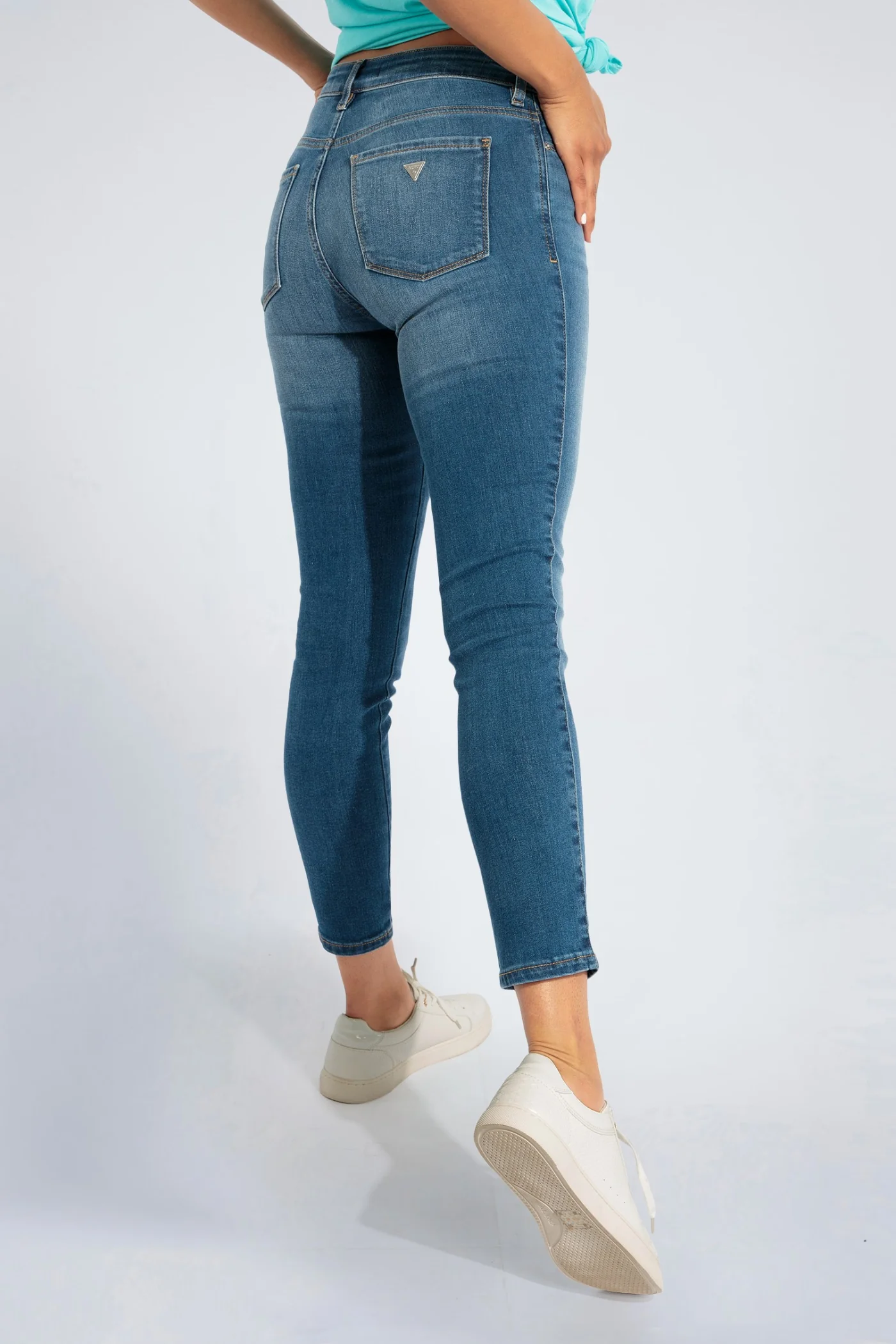 Curve Mid Rise Denim - Blue - Image 2