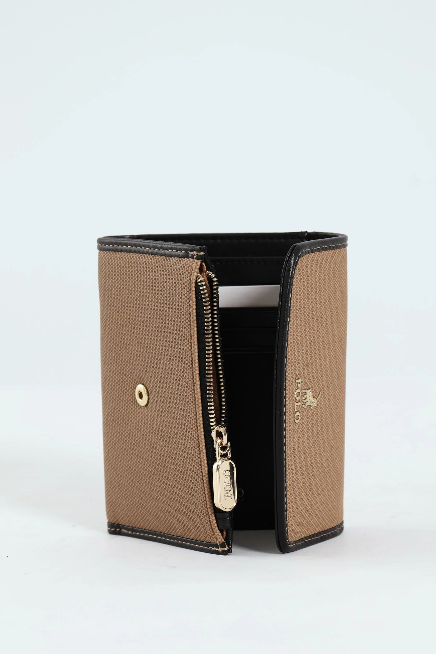 Sahara Compact Trifold Purse - Black - Image 4