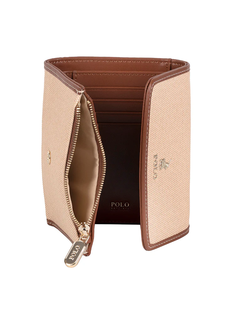 Sahara Compact Trifold Purse - Tan - Image 3