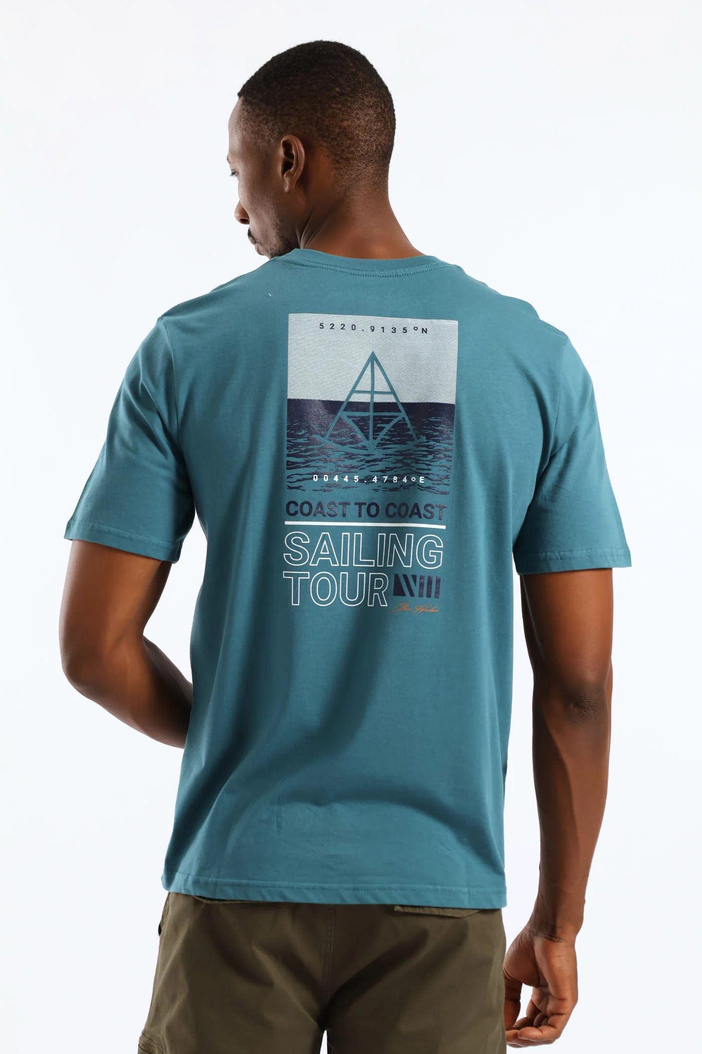 Sailing Tour Front & Back Tee - Teal - Image 2