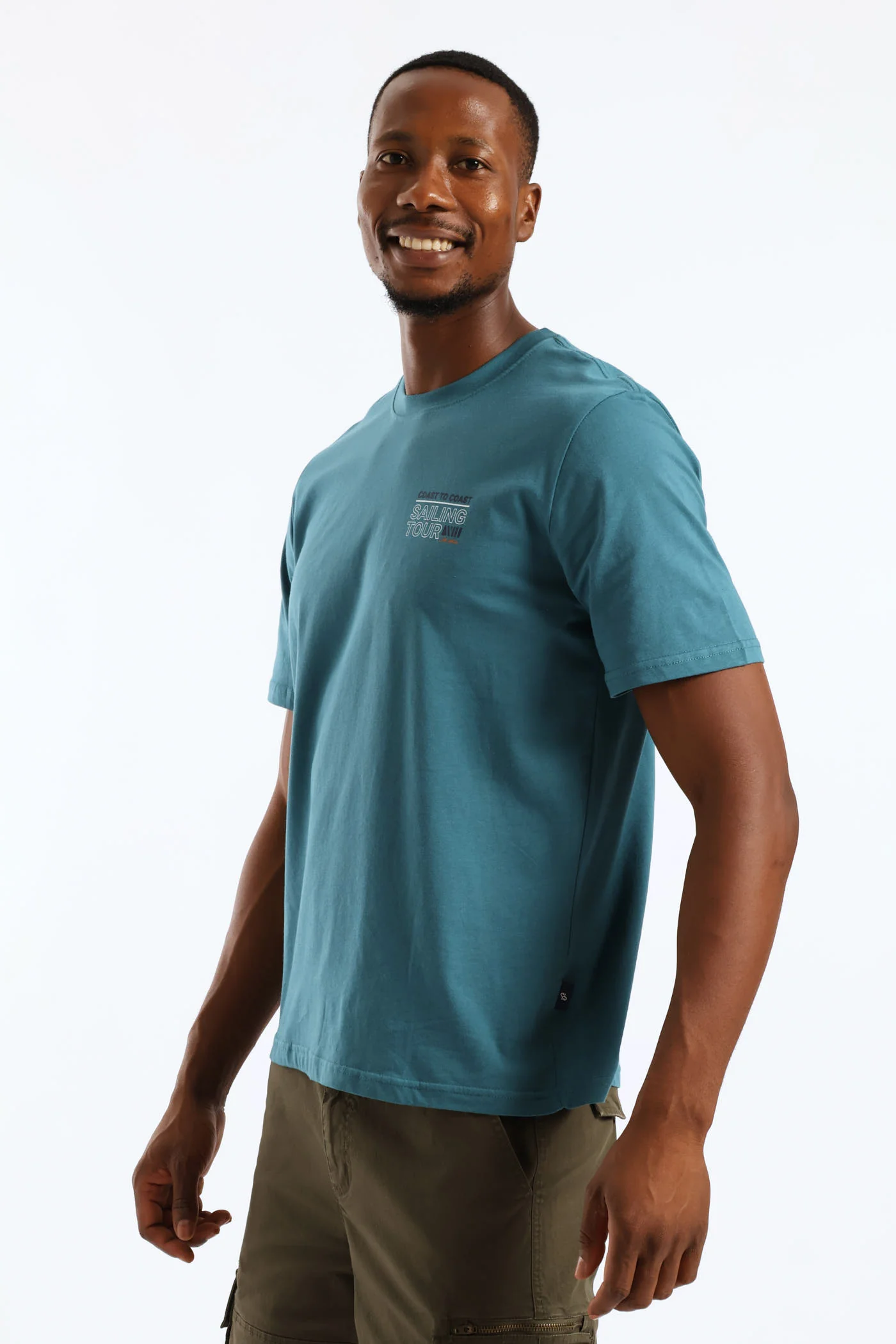 Sailing Tour Front & Back Tee - Teal - Image 4