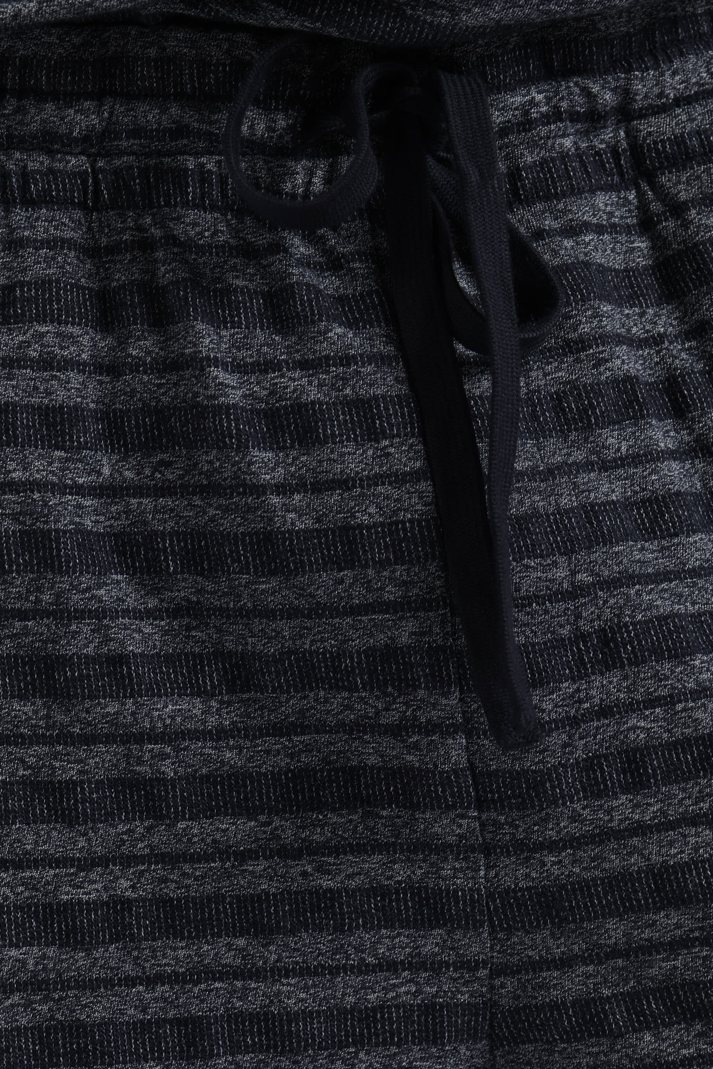 Salt & Pepper Stripe Pyjama Shorts - Navy - Image 5