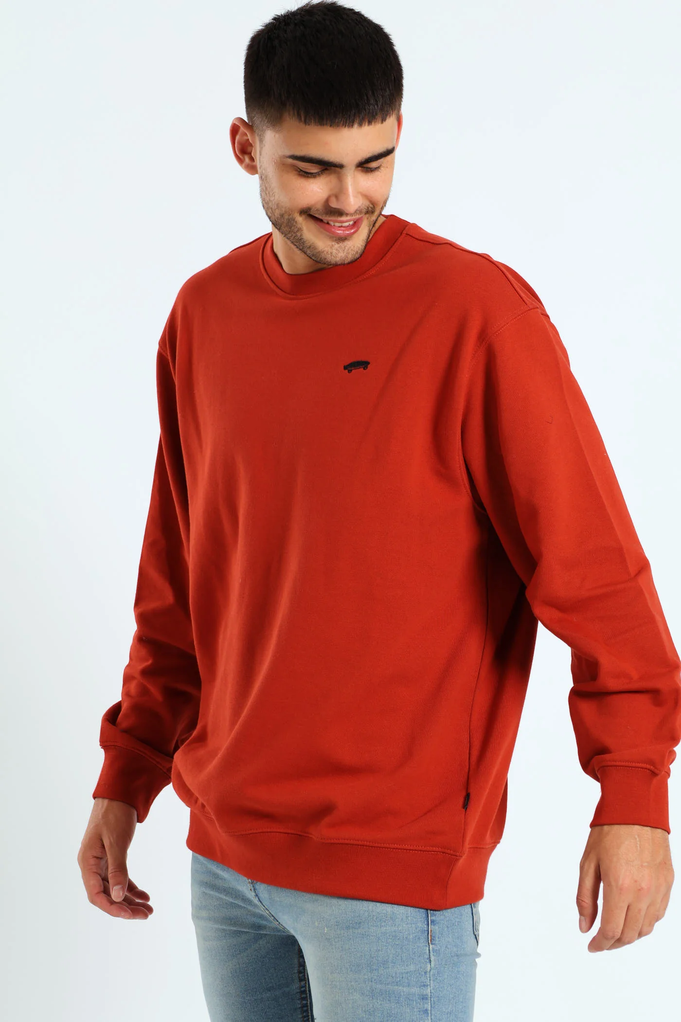 Salton Loose Fit Crew Top - Dark Red - Image 2