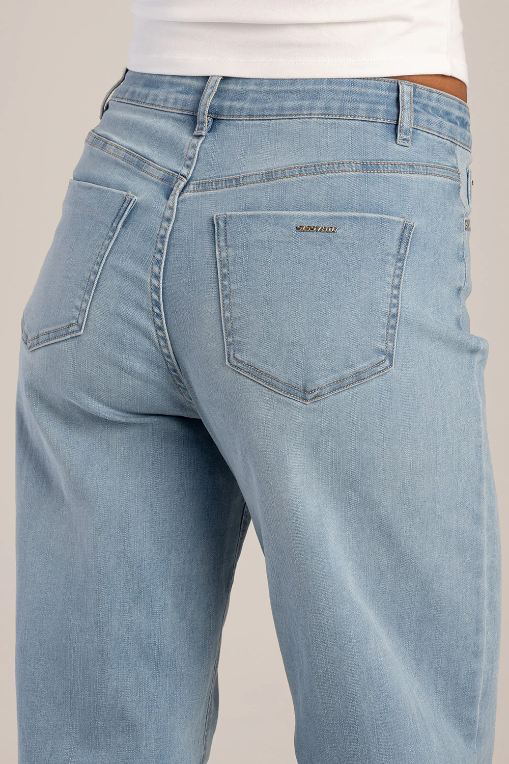 Samanta High Waist Wide Leg Denim - Light Wash - Image 2