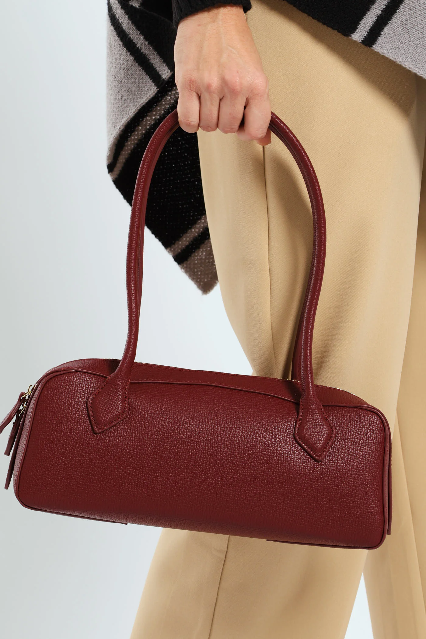 Samantha Shoulder Bag - Burgundy - Image 7