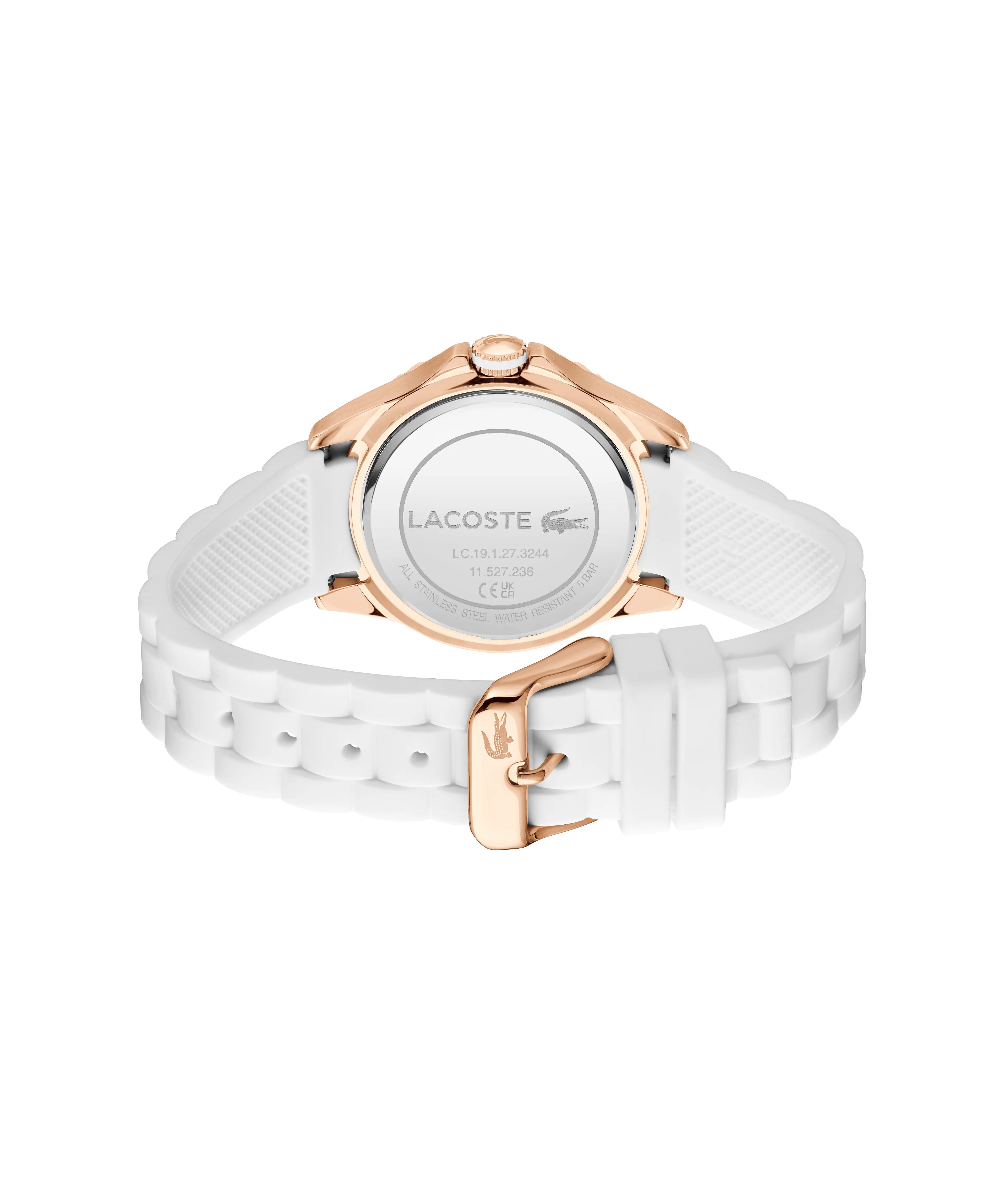 Santorini CG Ionic Plated Stainless Steel Case With White Silicone Strap - Image 3