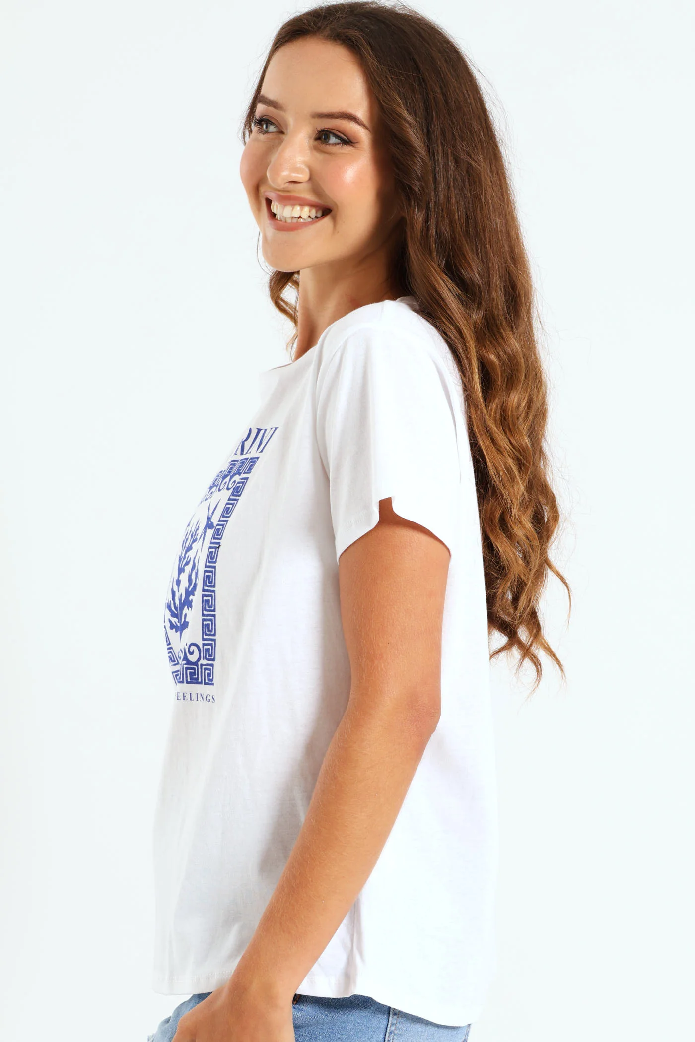 Santorini Marine Tee - White - Image 3