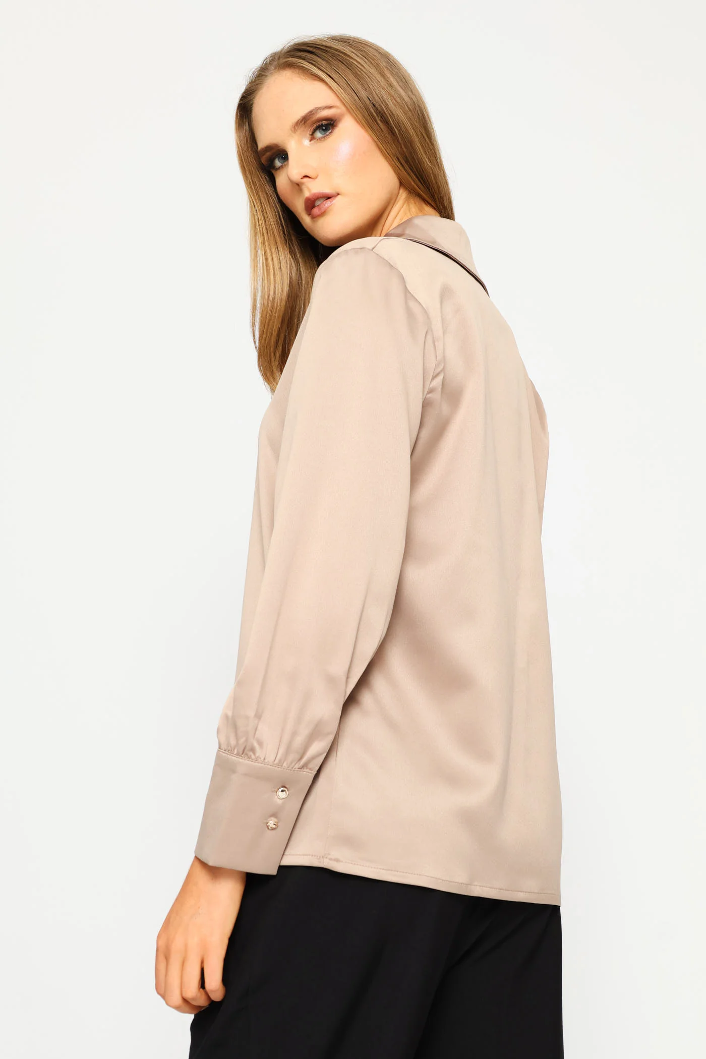 Satin Shirt - Champagne - Image 5