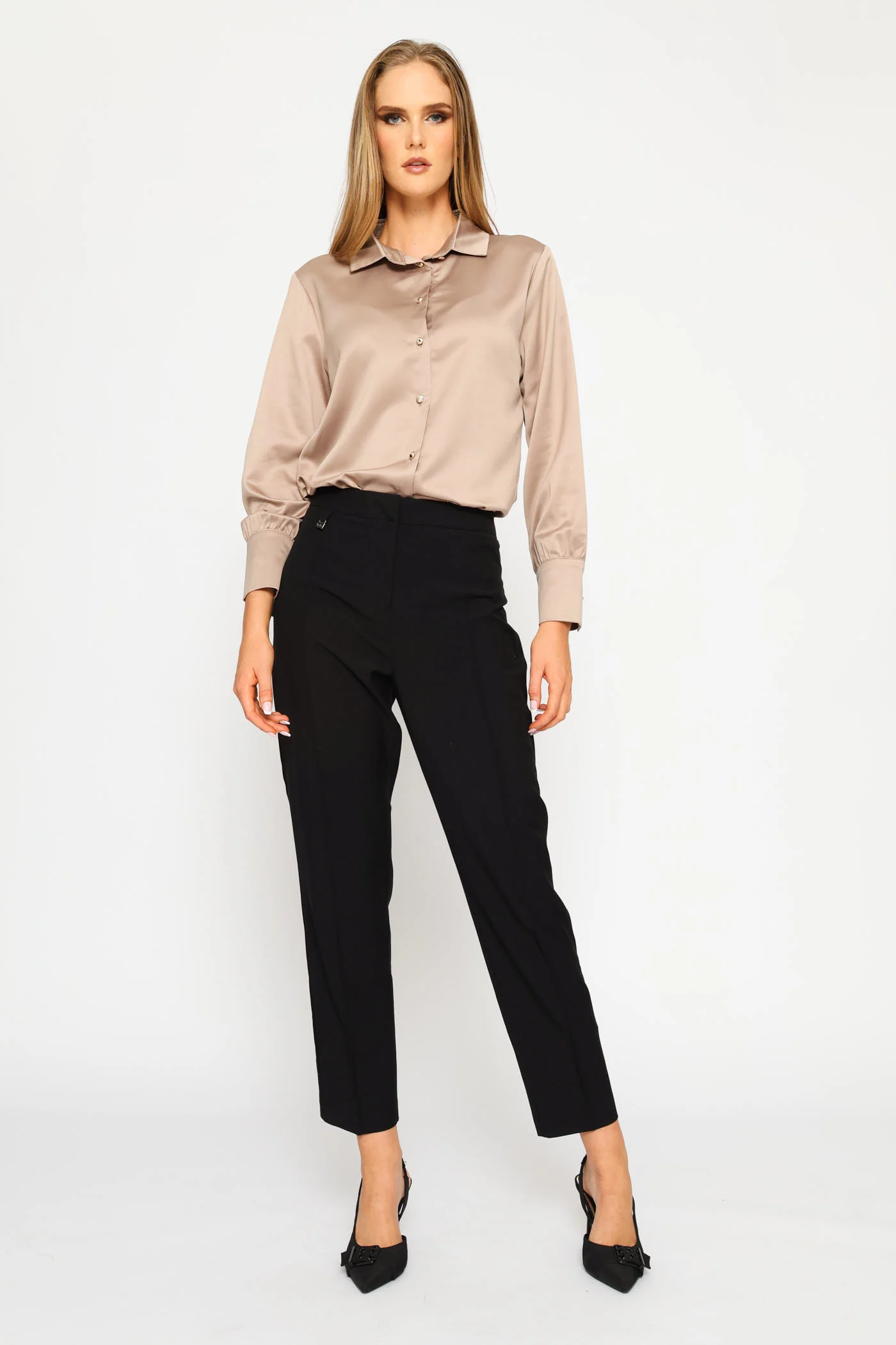 Satin Shirt - Champagne - Image 8