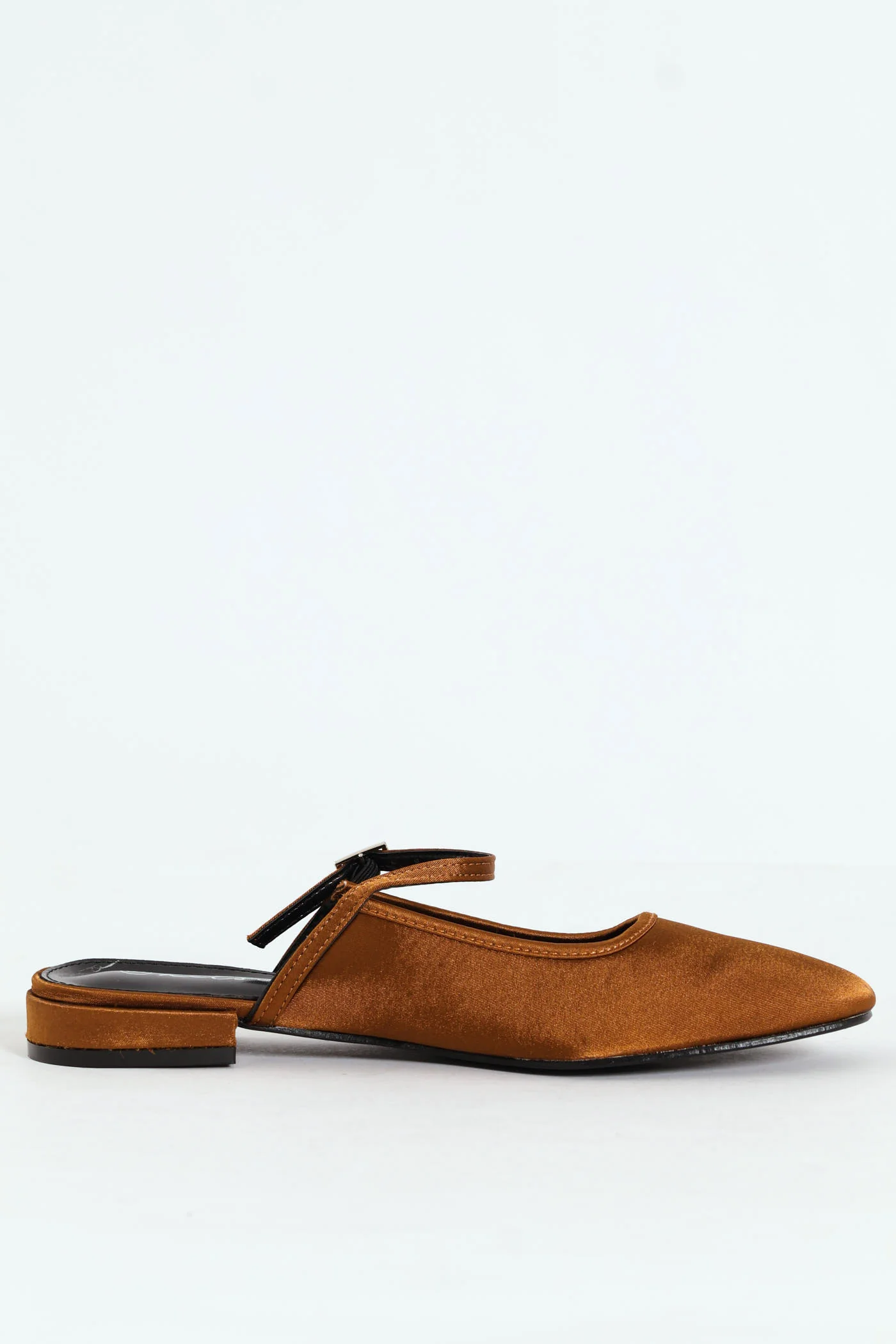 Satin Square Toe Push In - Bronze - Image 2