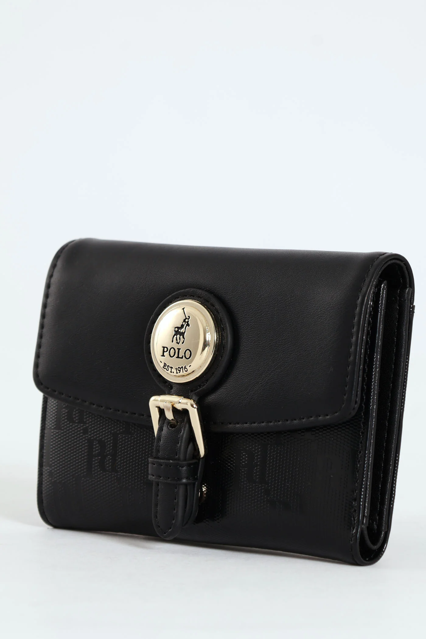 Savoy Compact Trifold Purse - Black - Image 3