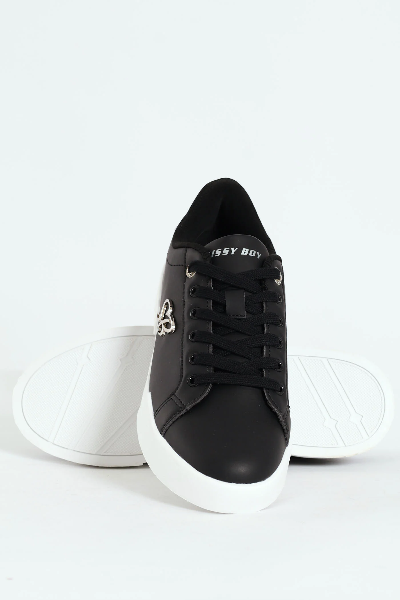 Classic Lace Up Logo Hardward Sneaker - Black - Image 10