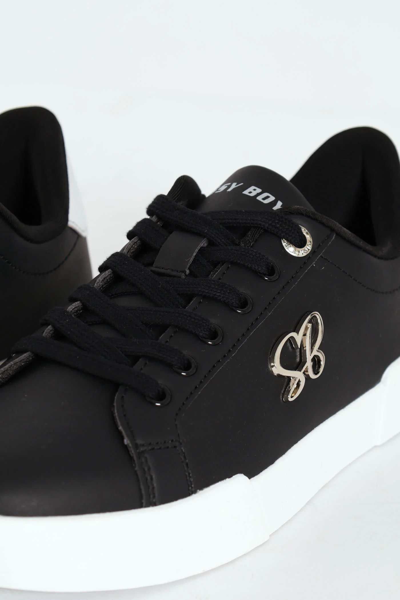 Classic Lace Up Logo Hardward Sneaker - Black - Image 12