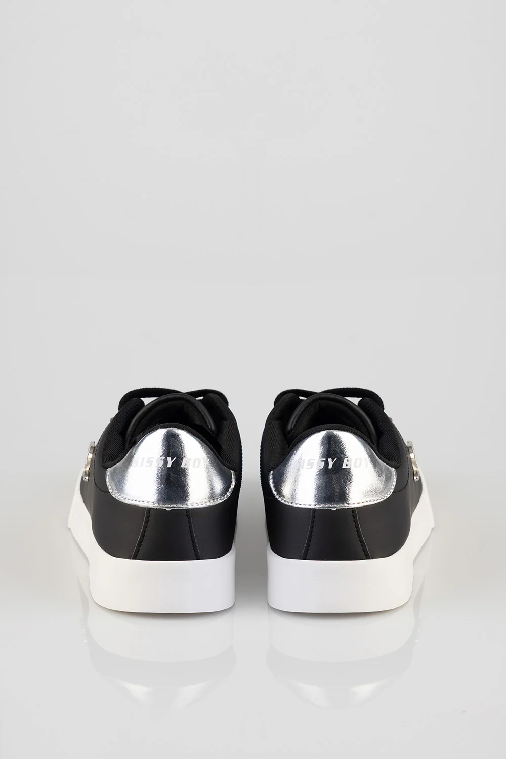 Classic Lace Up Logo Hardward Sneaker - Black - Image 3