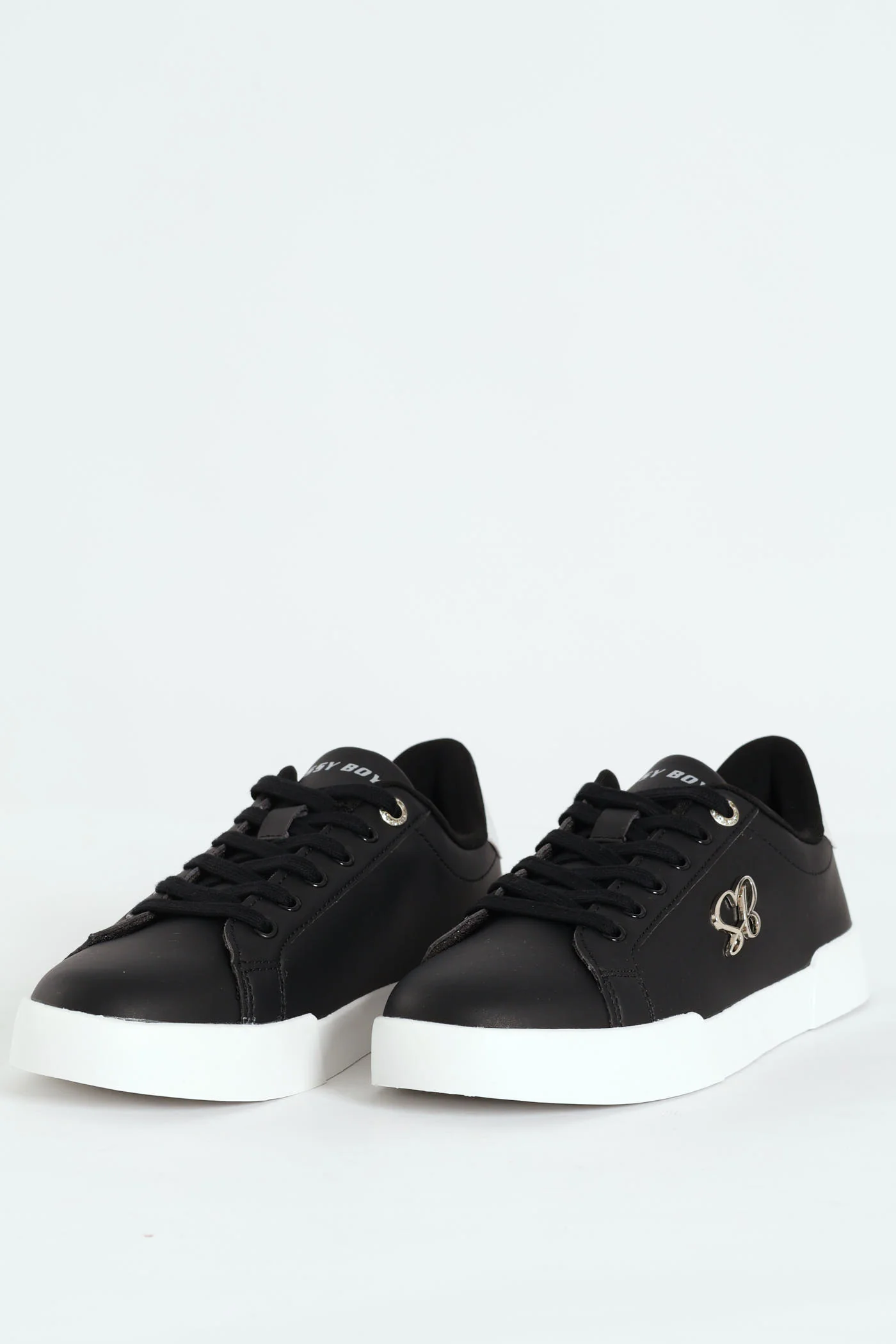 Classic Lace Up Logo Hardward Sneaker - Black - Image 7