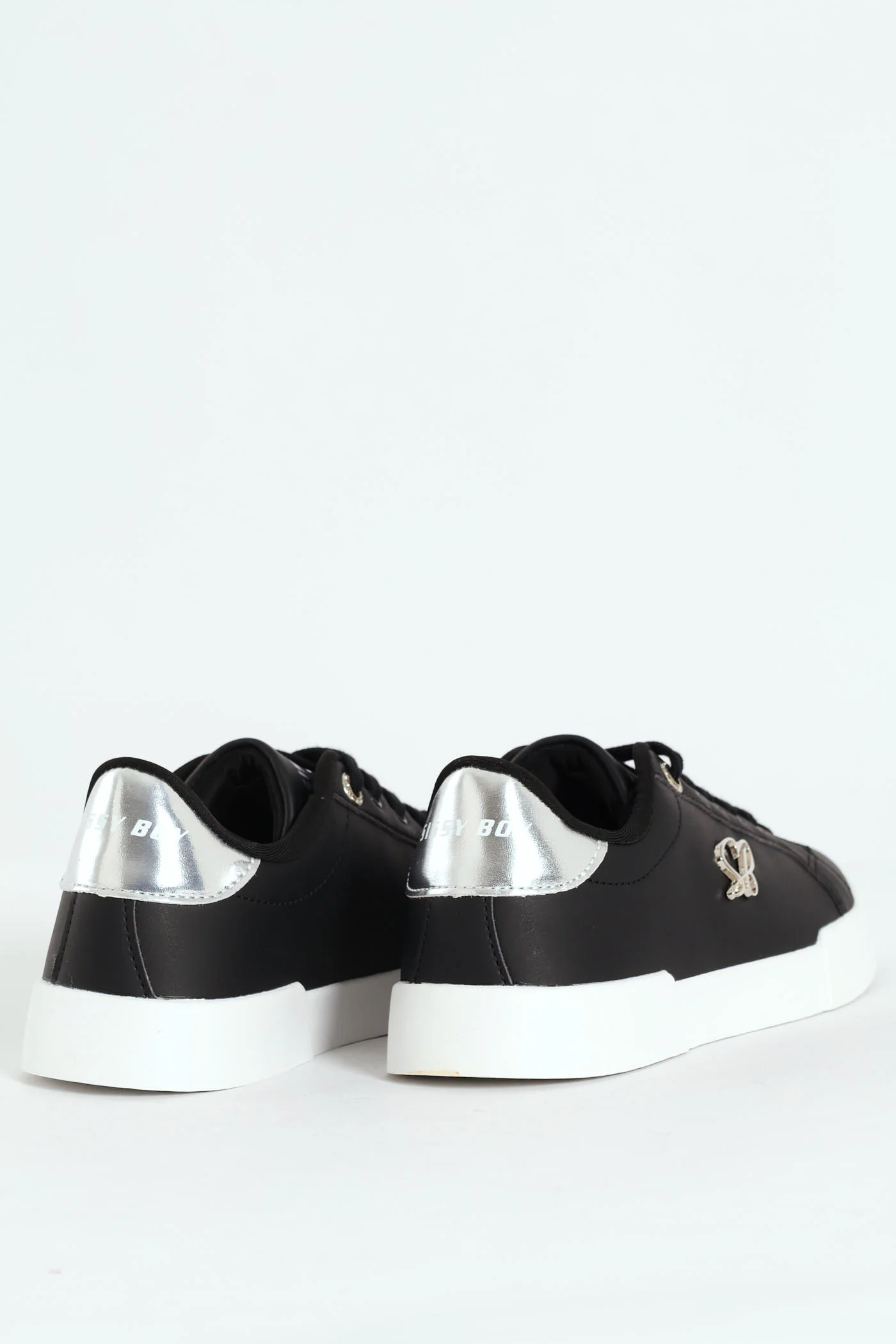 Classic Lace Up Logo Hardward Sneaker - Black - Image 8