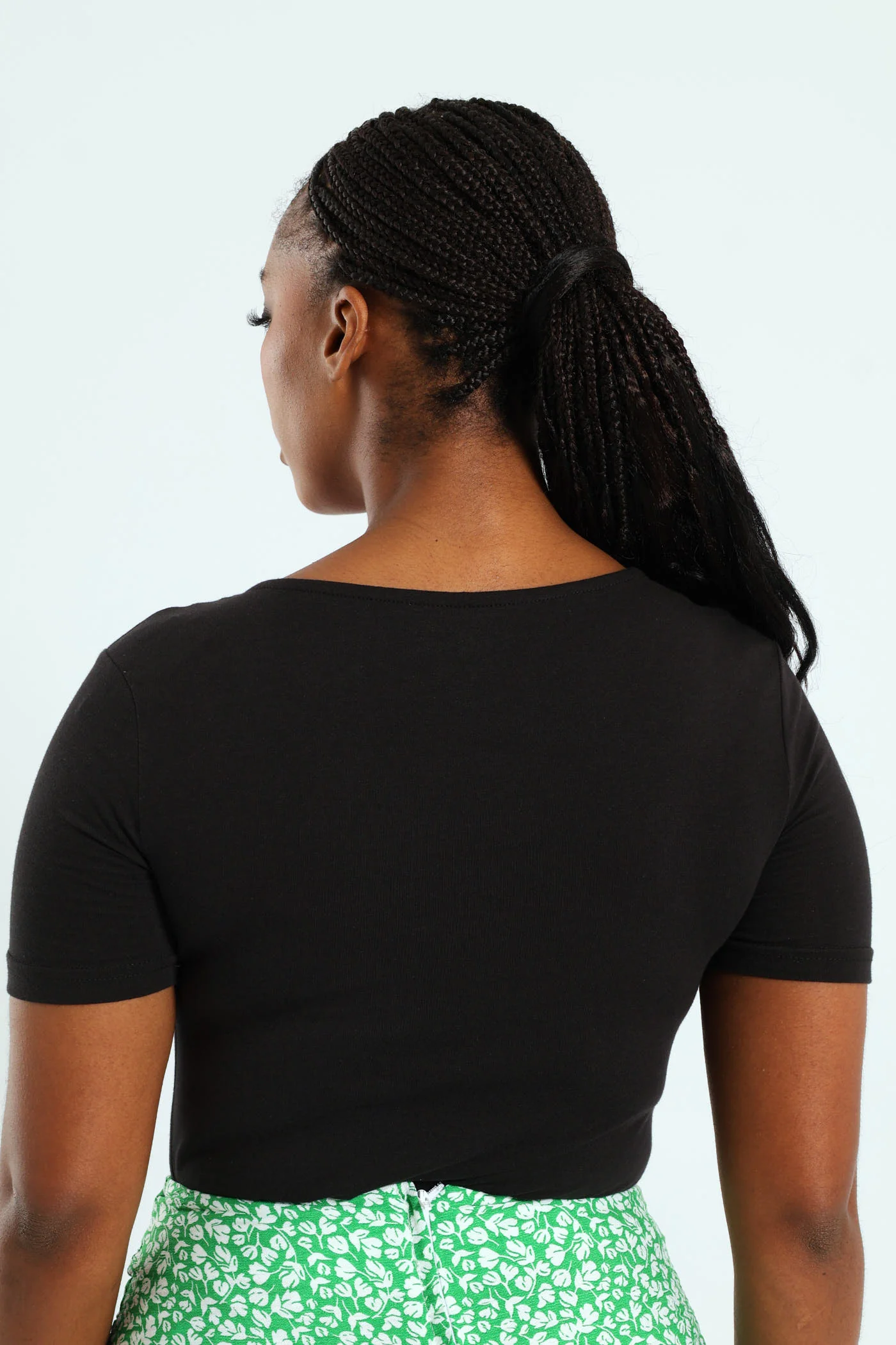 Scoop Neck Bodysuit - Black - Image 2