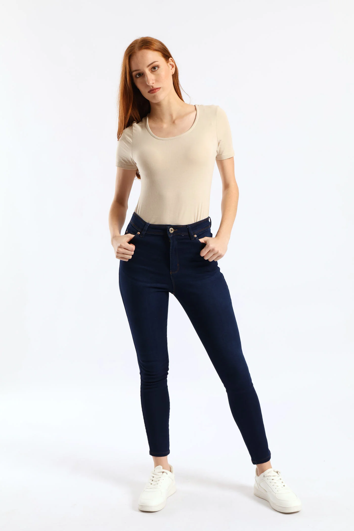 Scoop Neck Bodysuit - Stone - Image 3