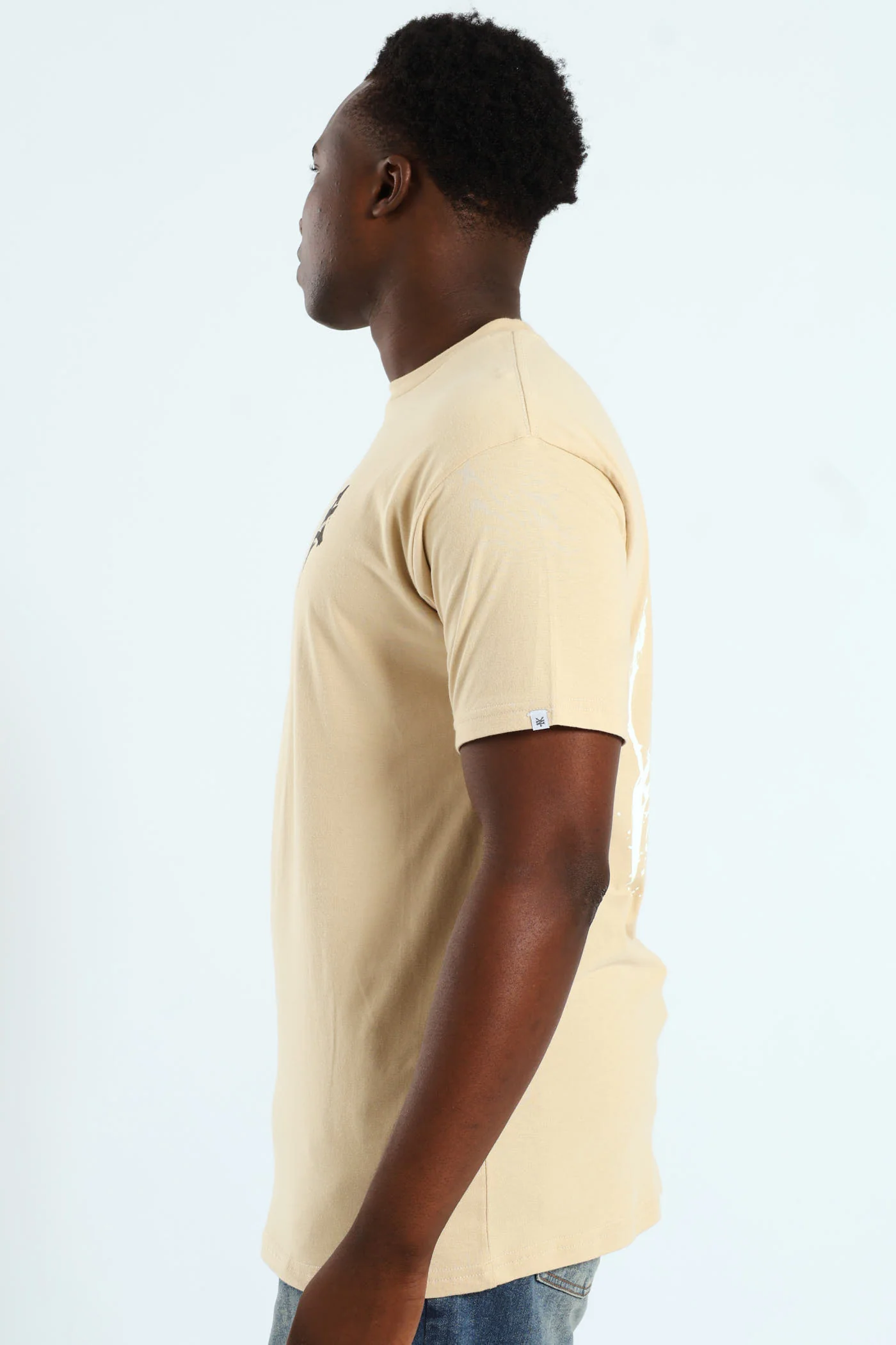 Script Back Print Tee - Stone - Image 3